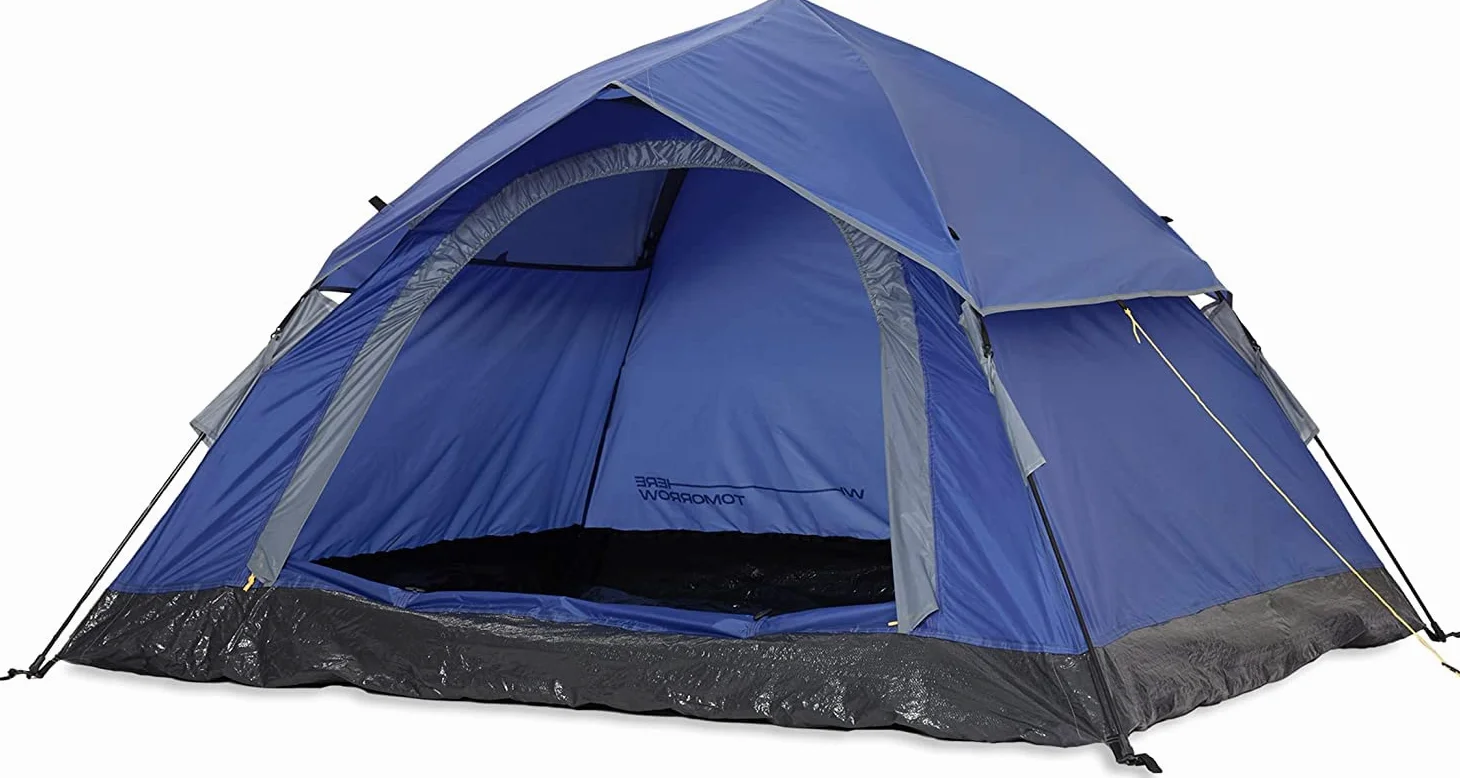 Lumaland Tienda de campaña desplegable | Tienda de campaña para 2-3 Personas 215 x 195 x 120 cm | Tienda de campaña iglú para 4 Estaciones | Tienda de campaña para Senderismo y Festivales al Aire