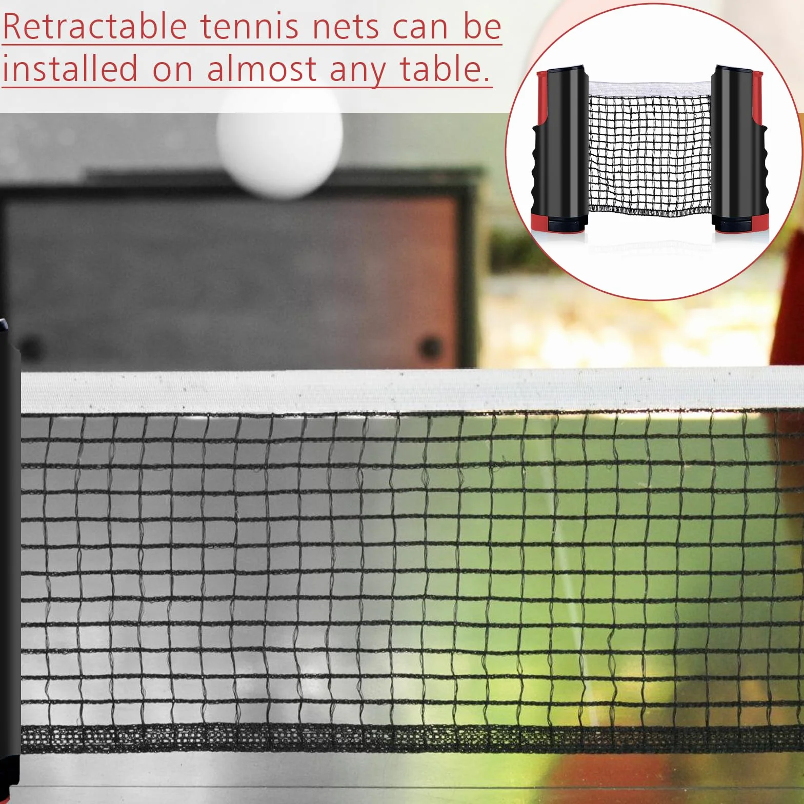 Juego de Raquetas de Ping Pong Plegables Profesional - 2 Raquetas, 6 Pelotas con Caja y Bolsa de Almacenamiento para Deportes de Interior y Exterior
