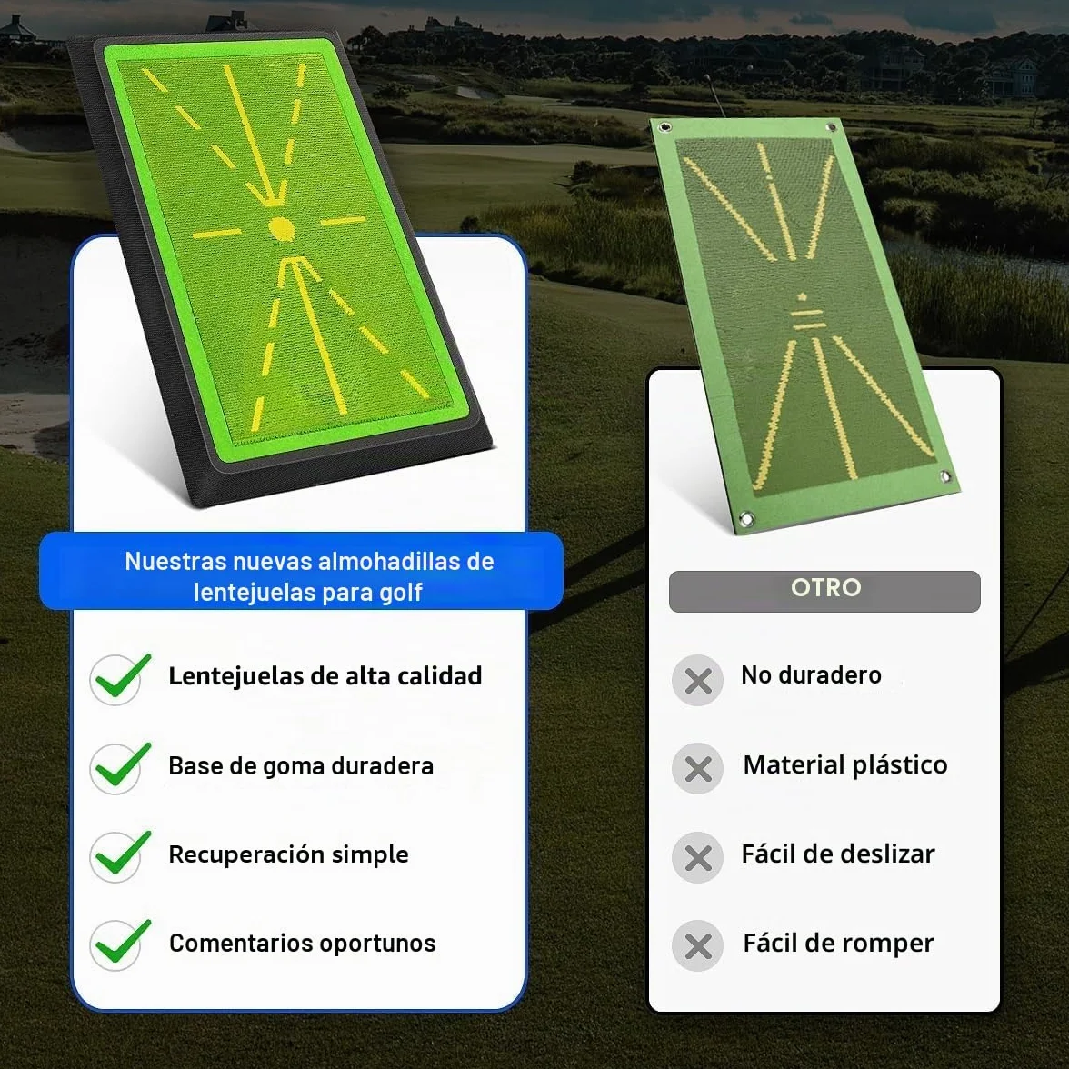 Alfombrilla de Swing de Golf 12x17 Pulgadas Tablero Divot para Entrenamiento de Golf Interior