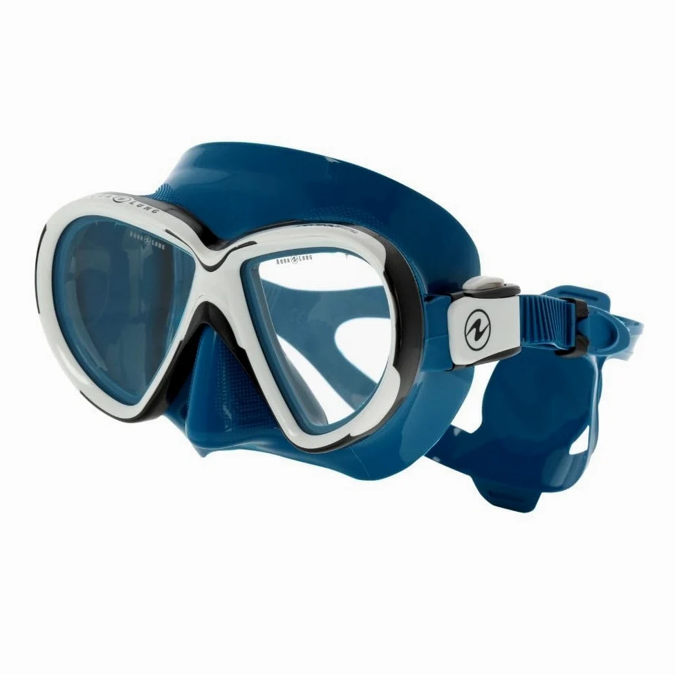 Aqualung Reveal - Máscara de Buceo para Adultos, Hombres y Mujeres, óptimo para Todas Las Formas de Rostro y el Buceo Submarino, Azul & Blanco