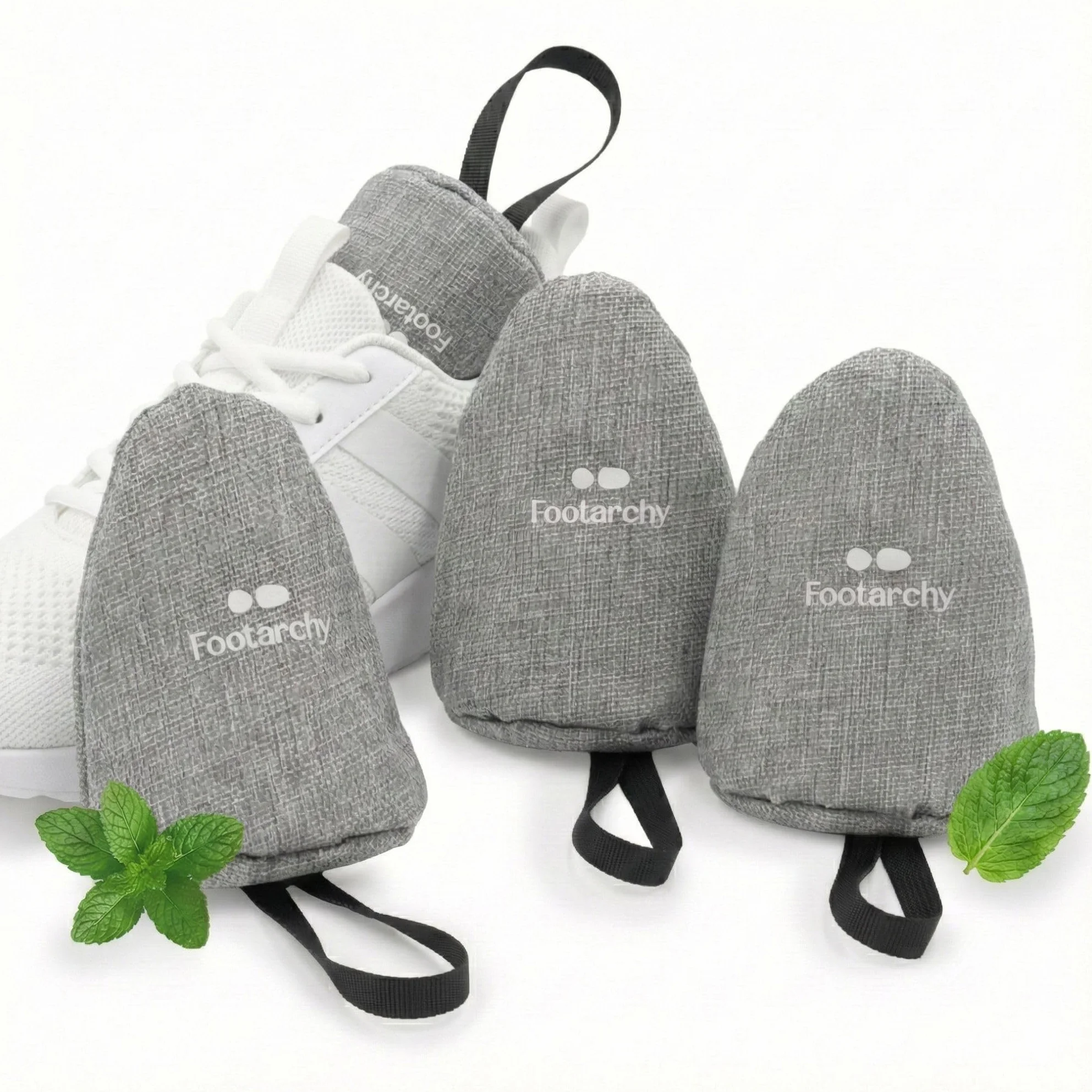 Absorbe Olores Zapatos Menta 4x80g Saquitos Carbón Activado Reutilizables 12 Meses Antihumedad