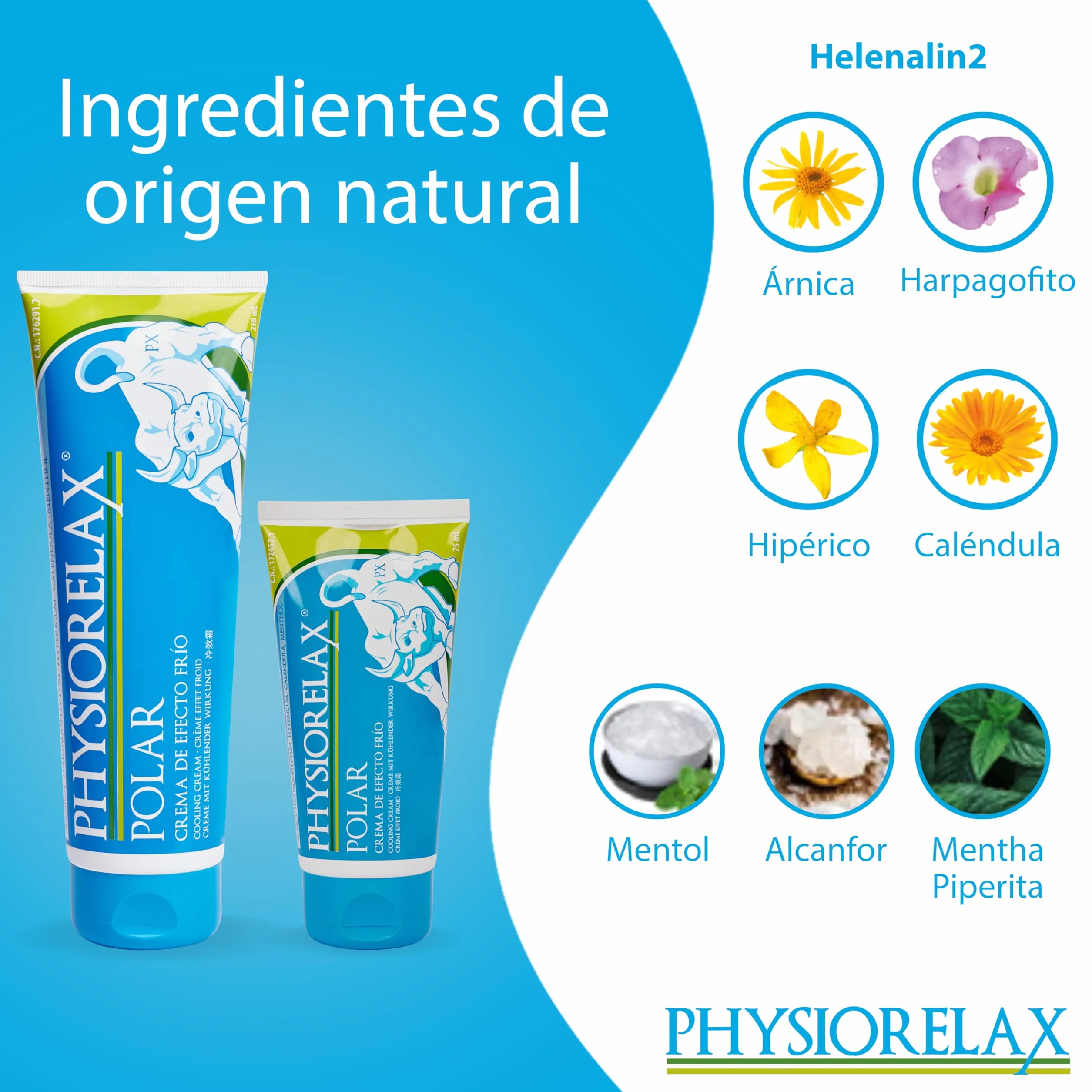 Physiorelax Polar Crema para masaje Efecto Frío 75 ml