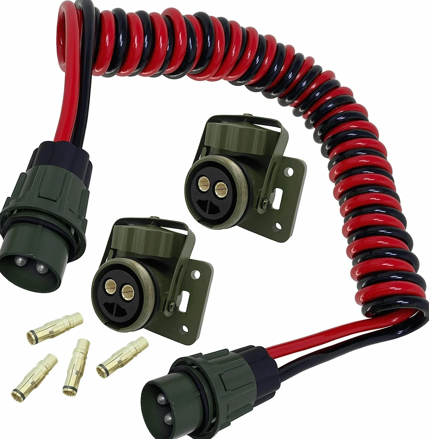 Cable espiral OTAN -NATO 24 V 35 mm² 4 m - 2 conectores OTAN - para camión. VG96917