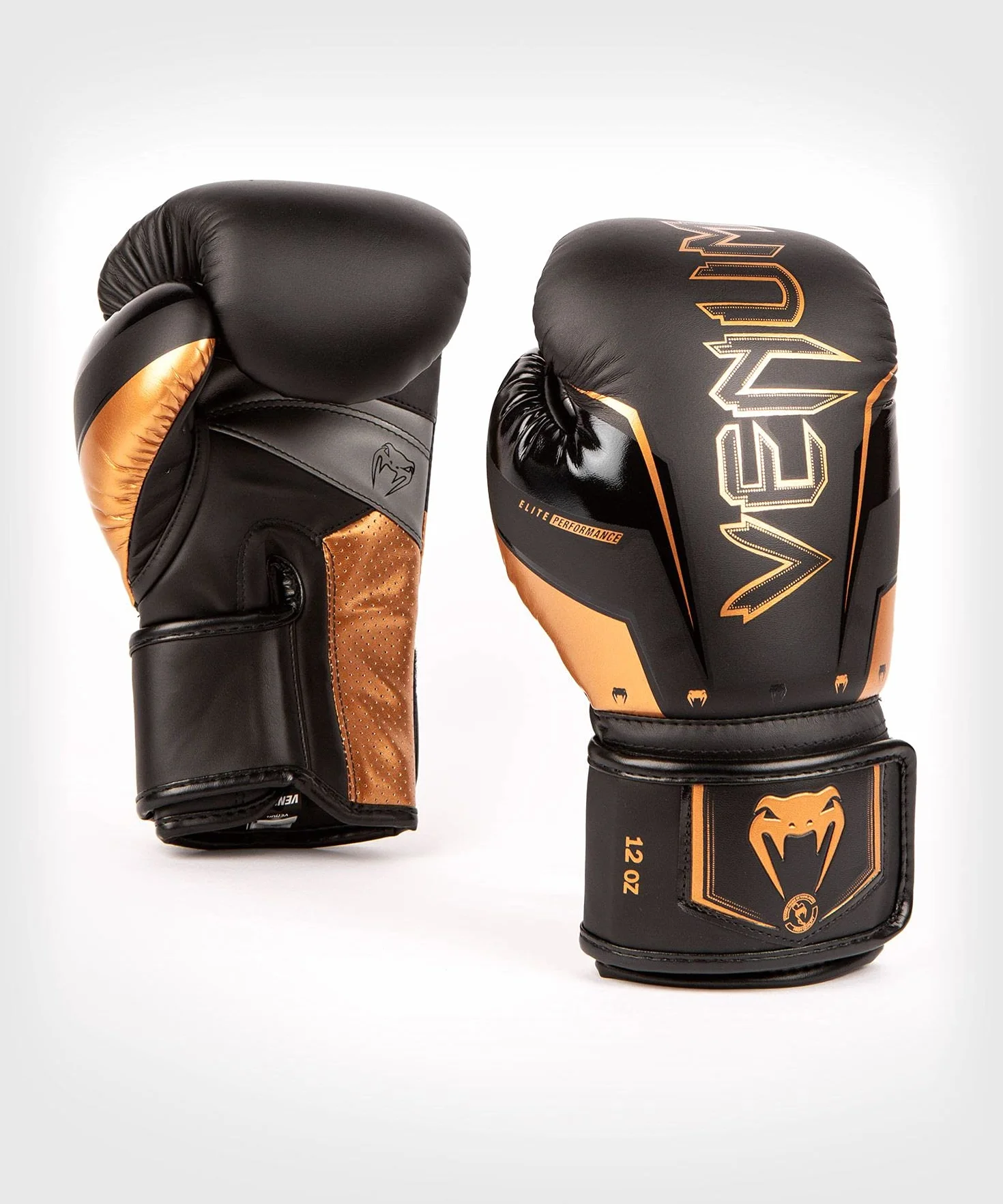 Venum Guantes de Boxeo Elite EVO Negro Bronce 14-Ounce