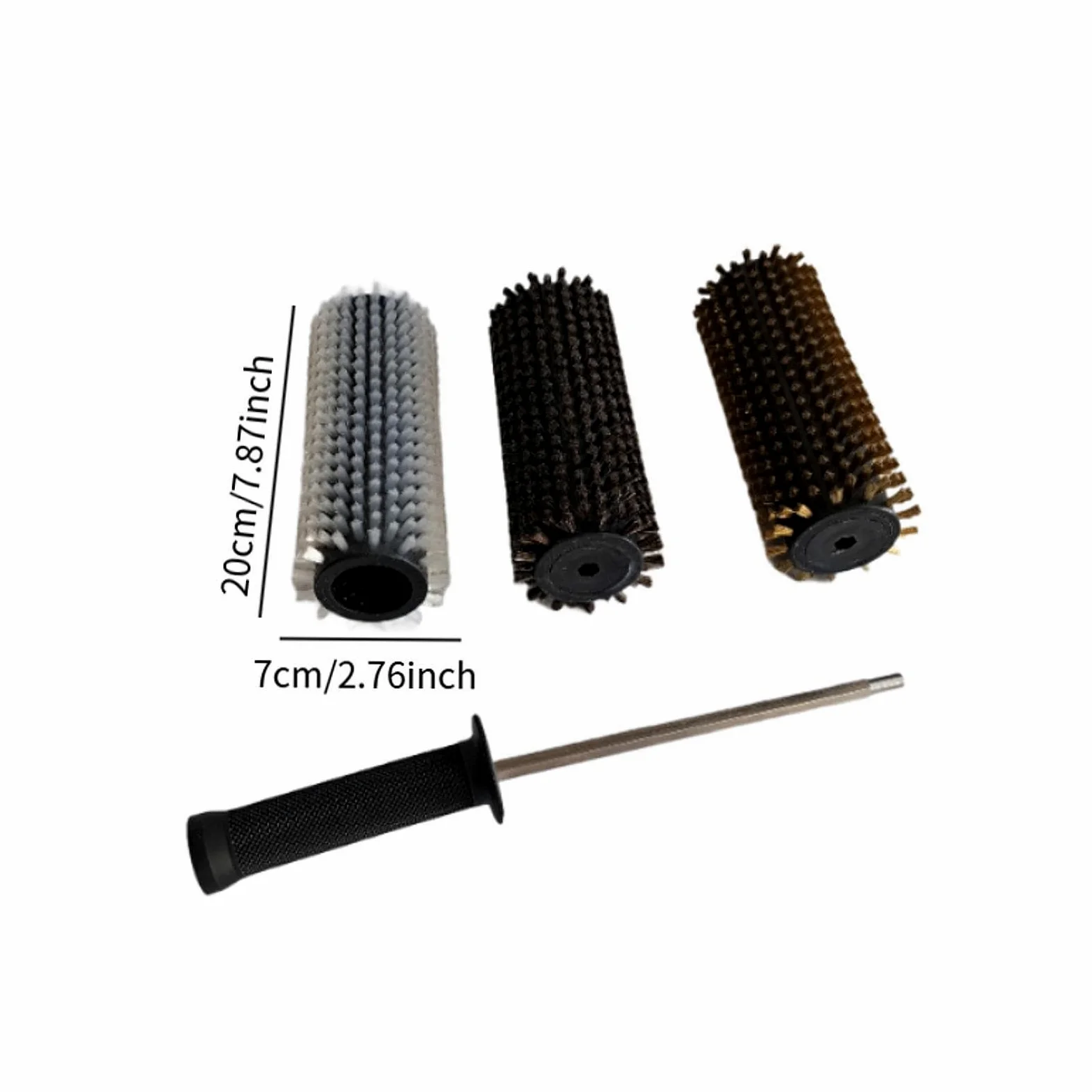 Kit de Cepillos para Esquís, Ligero Y Reutilizable con Mango, Juego de Cepillos para Encerar Tablas de Snowboard.