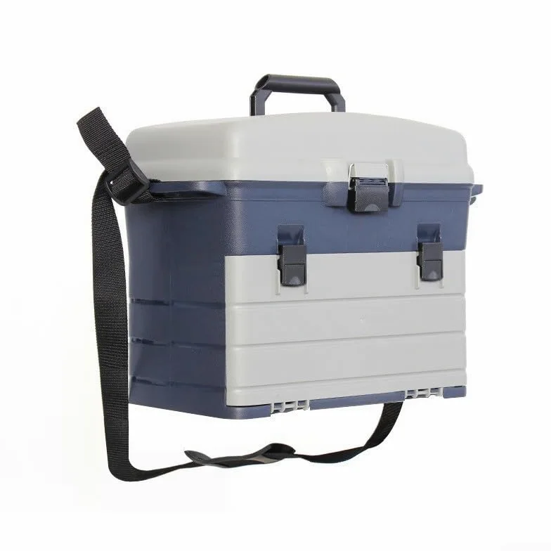 Caja de aparejos de pesca de tres capas con separadores ajustables para señuelos, anzuelos, cebos, solución de almacenamiento para pescadores, agua dulce