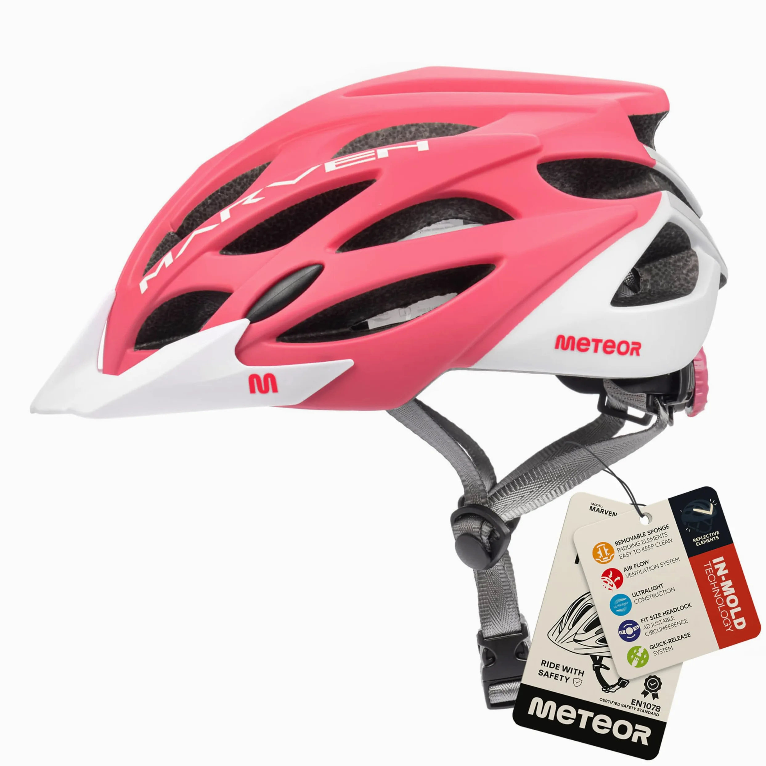 Casco Bicicleta - Helmet Ciclismo para Jóvenes y Adulto - Bicicleta Patineta Skate Patines Monopatines - Bici Accesorios - Marven
