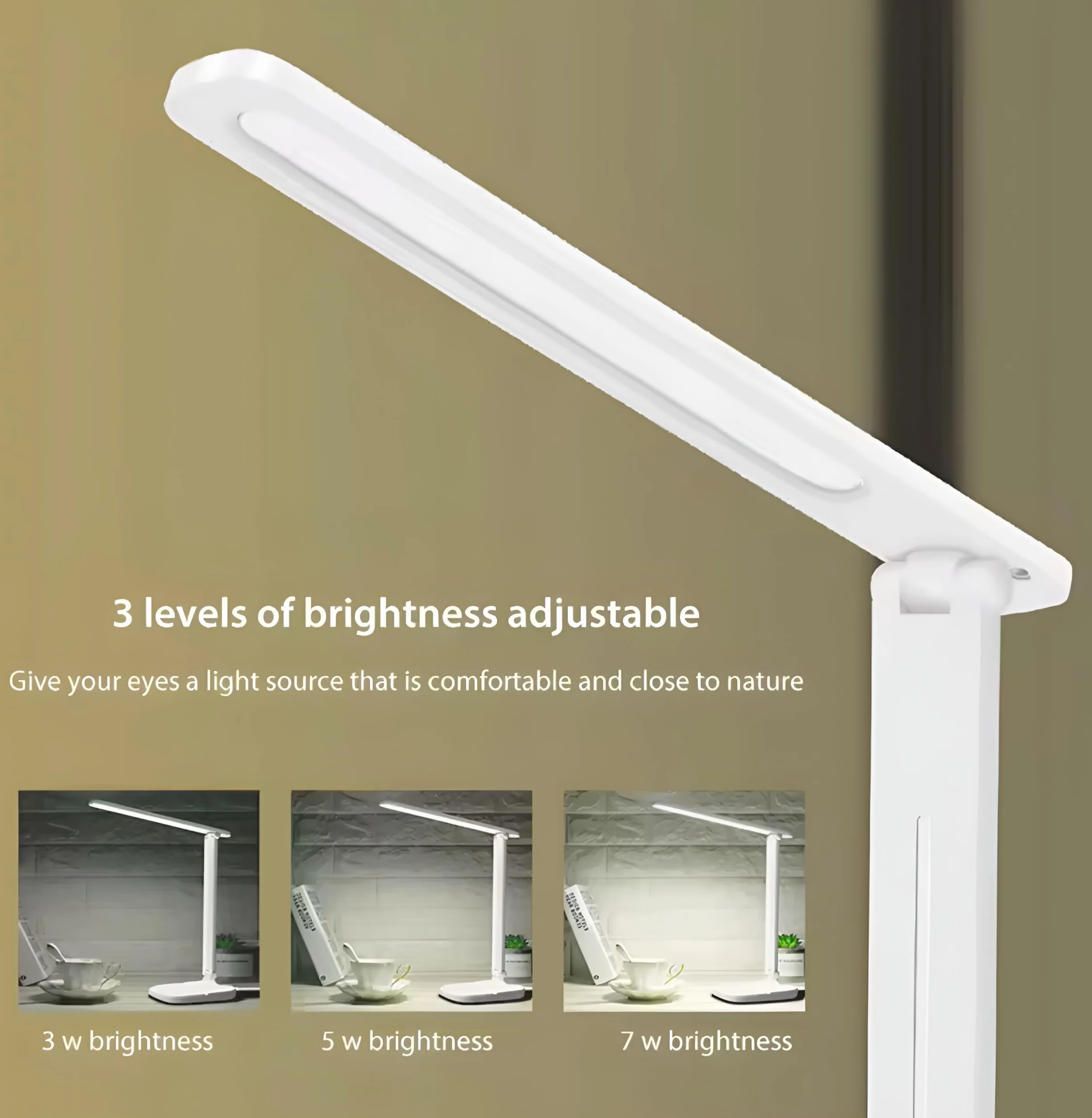 Lámpara de Escritorio LED Regulable con Control Táctil, 3 Modos de Luz y 3 Niveles de Brillo, Flexo Flexible 180° para Lectura y Oficina