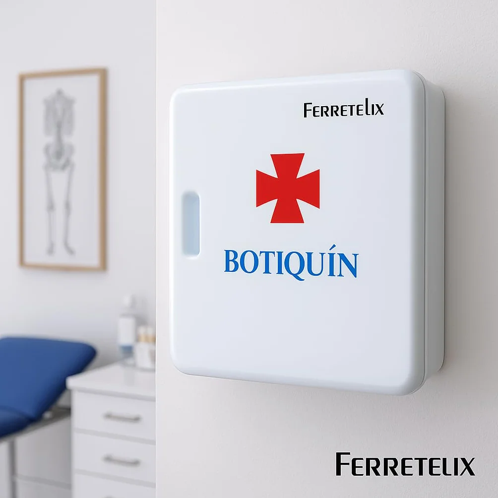 FERRETELIX® Botiquín de Primeros Auxilios Completo con Armario de Pared Homologado