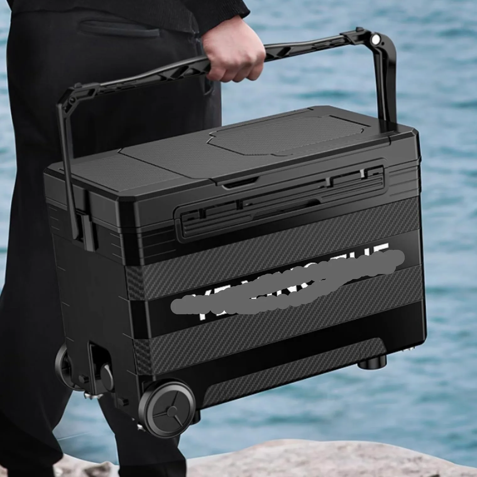 Caja de Aparejos de Pesca, Caja de Aparejos de Pesca, Asiento de Pesca, Caja de Aparejos, Silla de Pesca multifunción, Caja Seca de Pesca con Respaldo y Correa for el Hombro, Caja de Aparejos