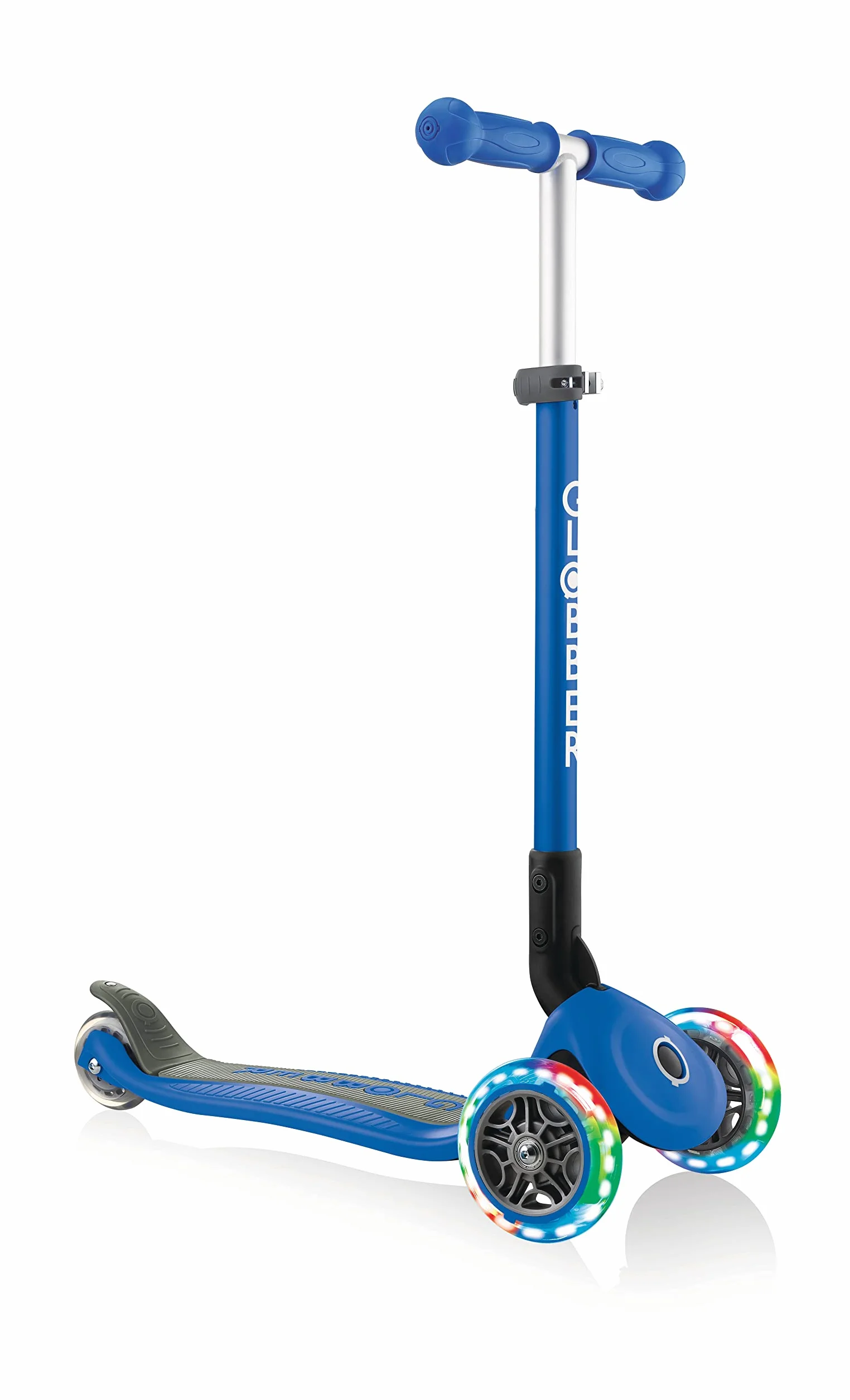 Globber Primo Foldable - Ruedas Luminosas (Plegables, Talla única), Color Azul Marino
