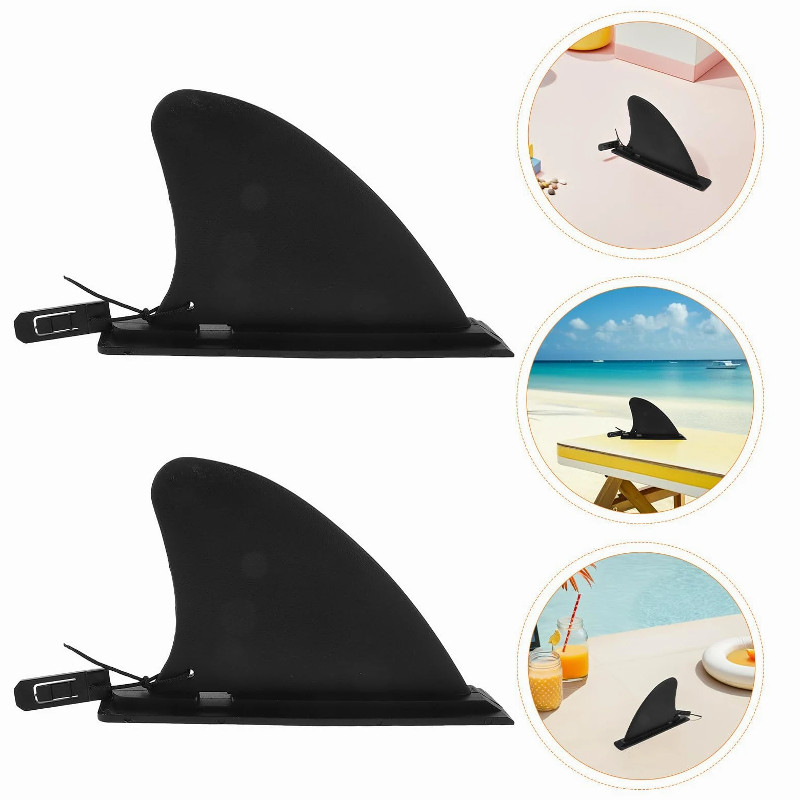 Mikikit Accesorios para Tablas de Paddle Surf y Kayak, Juego de 4 Aletas Desmontables de 4,5 Pulgadas, Diseño Hidrodinámico y Sistema de Fijación Rápida para Aguas Poco Profundas