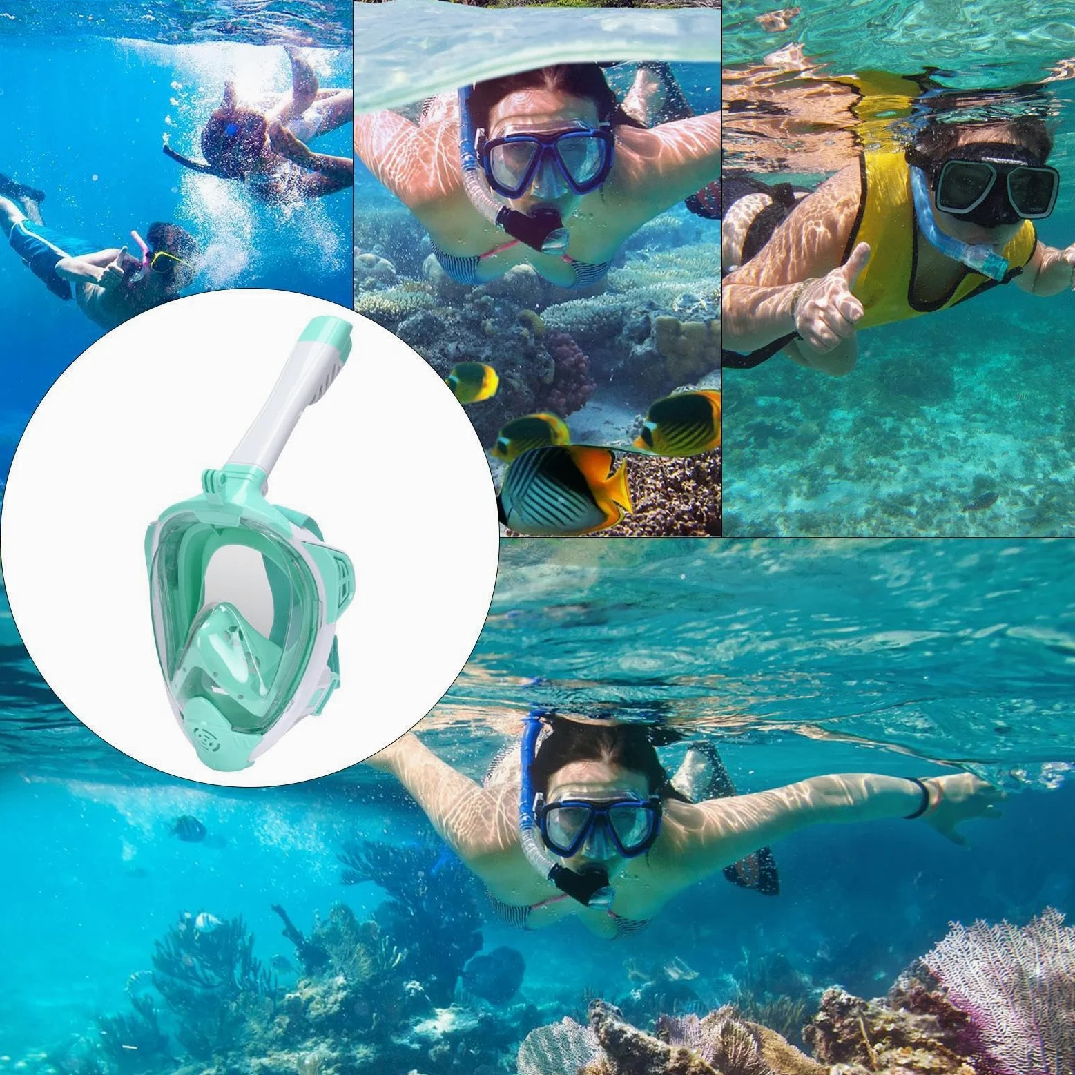 Gafas de esnórquel para adultos, gafas de natación antivaho, vista panorámica de 180°, gafas de natación antivaho, gafas de buceo sin fugas para hombres y mujeres