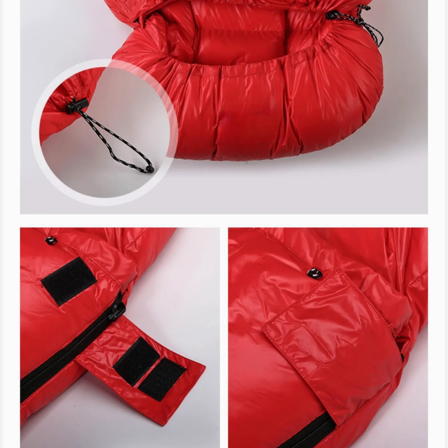 saco de dormir Saco de dormir de plumas for todas las estaciones, adecuado for acampar al aire libre, impermeable, resistente al viento y cálido, con bolsa de almacenamiento bolsa de dormir camping (