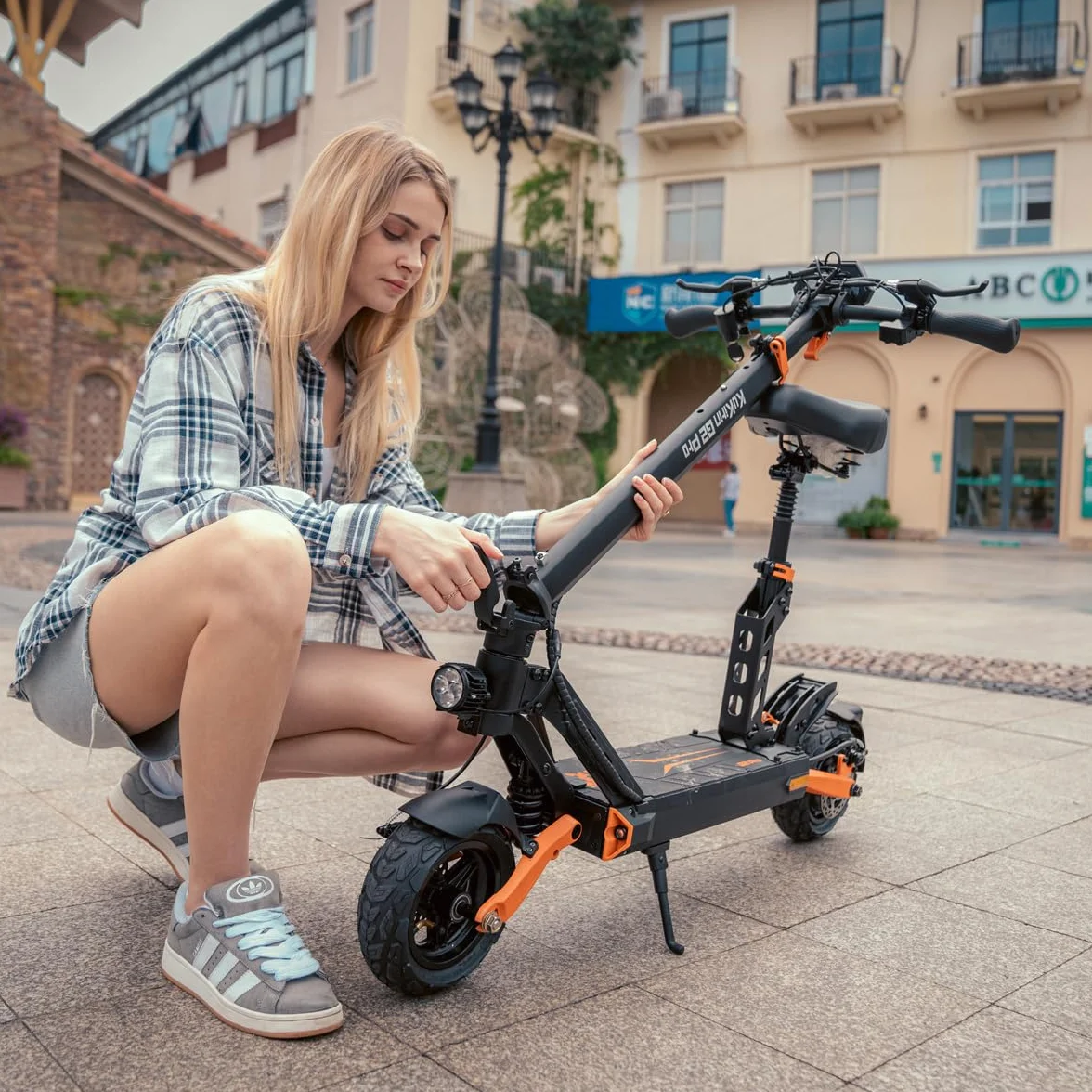 KuKirin G2 Pro Patinete Eléctrico Adultos 65km Autonomía 9 Pulgadas Neumáticos Vacío Offroad Plegable IP54 120kg