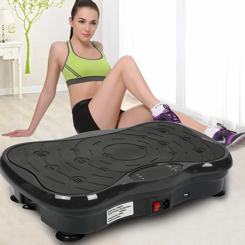 Plataforma giratoria oscilante para fitness, placa vibratoria 3D con 2 bandas de resistencia, plataforma oscilante, 5 modos de programación, 95 niveles, pantalla LCD, carga máxima 120 kg