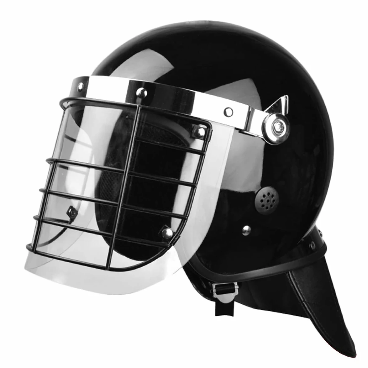 WLXW Casco Táctico Antidisturbios, Casco Especial Antidisturbios con Visera Transparente Máscara De Malla De Alambre De Acero, SWAT Protector Paintball Combate Cosplay