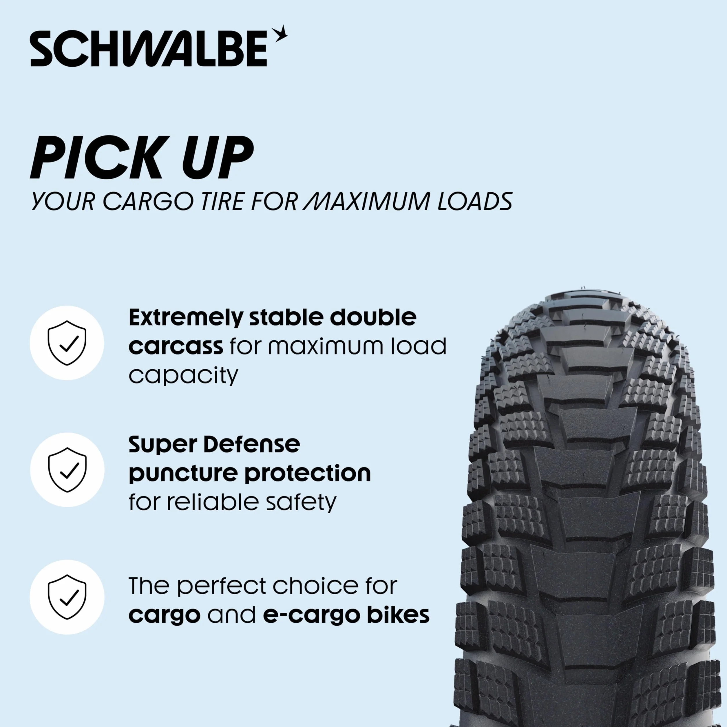 Schwalbe Pick-Up Performance E-Cargo Reifen // 60-559 (26x2,35') Super Defense