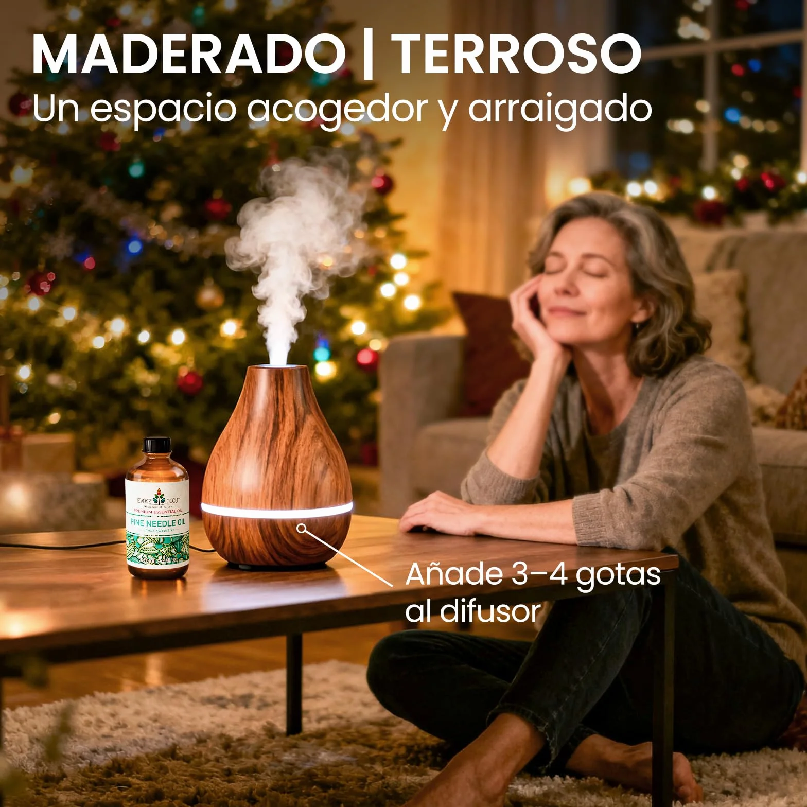 EVOKE OCCU Aceite Esencial de Aguja de Pino 4 Oz, Aceite Puro para Difusor Masaje y Fabricación de Jabón