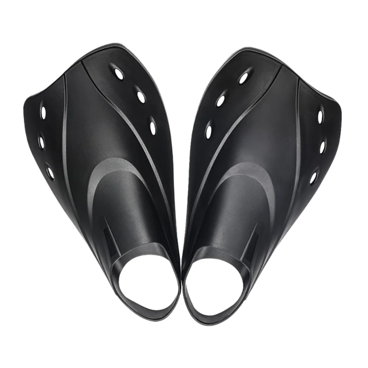 Toyvian Aletas de Natación Cortas Ajustables Unisex para Entrenamiento y Buceo Material Ligero y Flexible Compacto Portátil para Snorkeling y Natación Recreativa