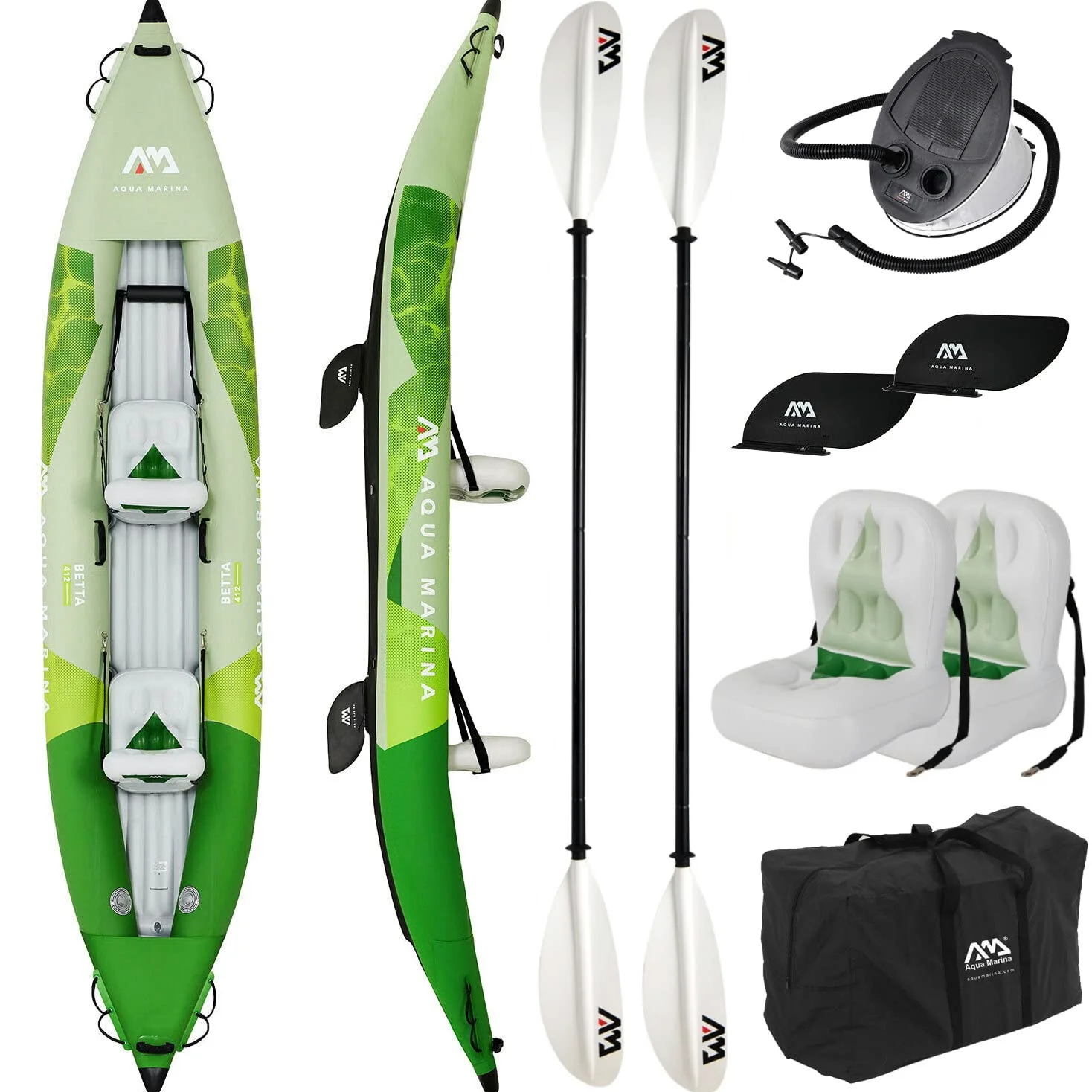 Aqua Marina Betta - Kayak hinchable para 2 personas (412 cm)