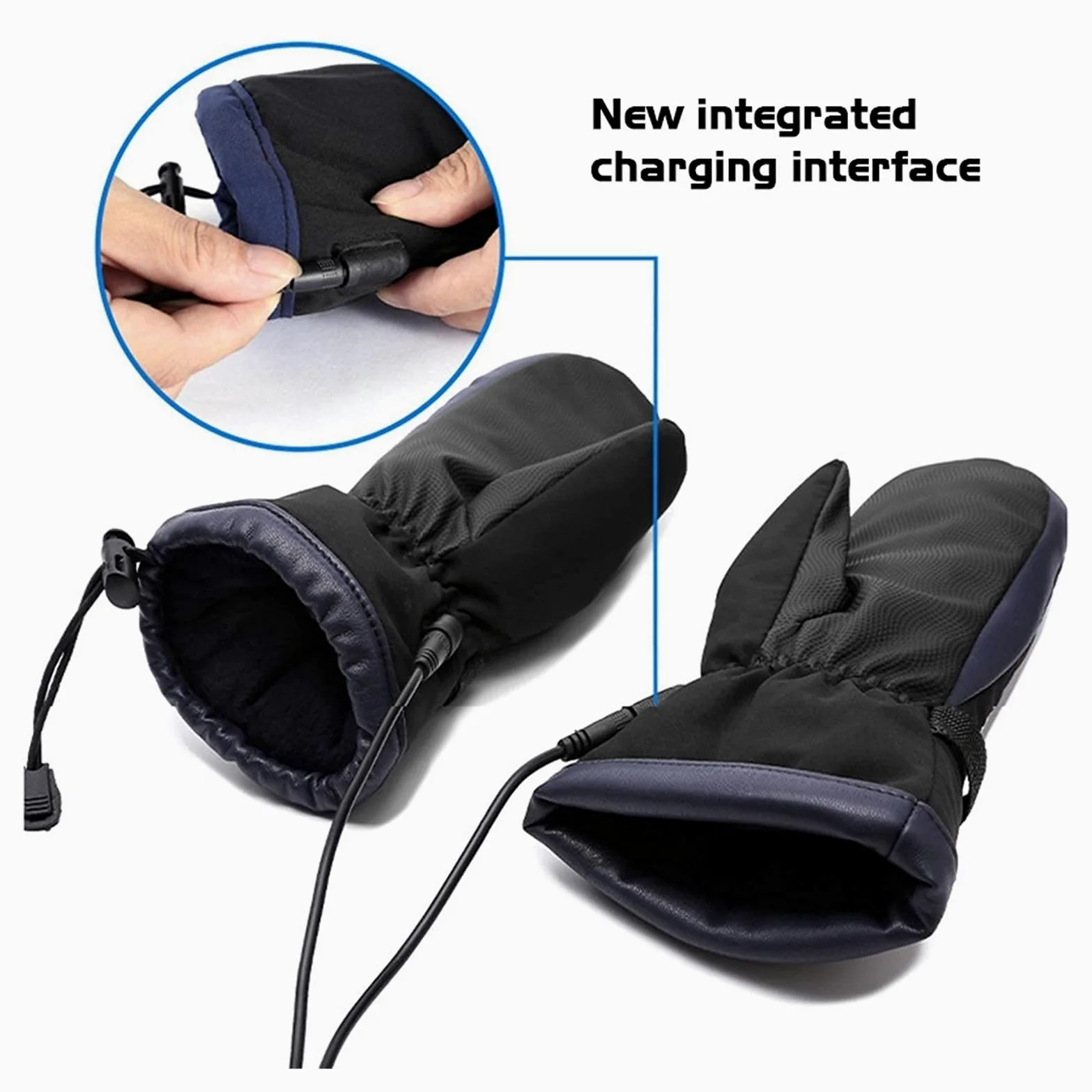 Guantes calefactables, 1 par USB de Invierno Calentador de Manos Ciclismo Motocicleta Bicicleta Guantes de esquí Guantes calefactores eléctricos Equipos de Pantalla táctil recargab
