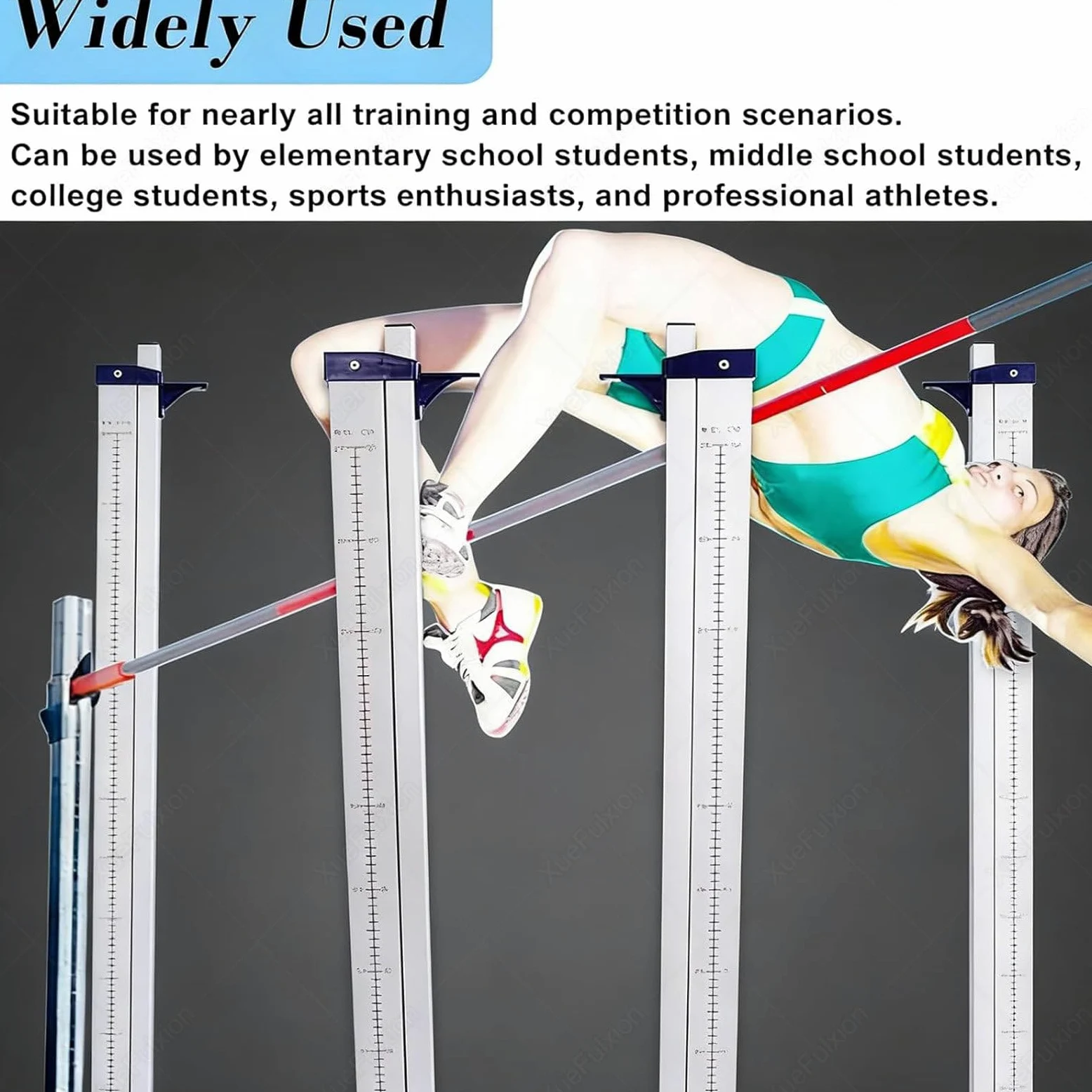 Altos estándares de salto para pista y campo, soporte ajustable portátil con base estable, equipo de competición móvil para atletas y entrenadores, ideal para eventos