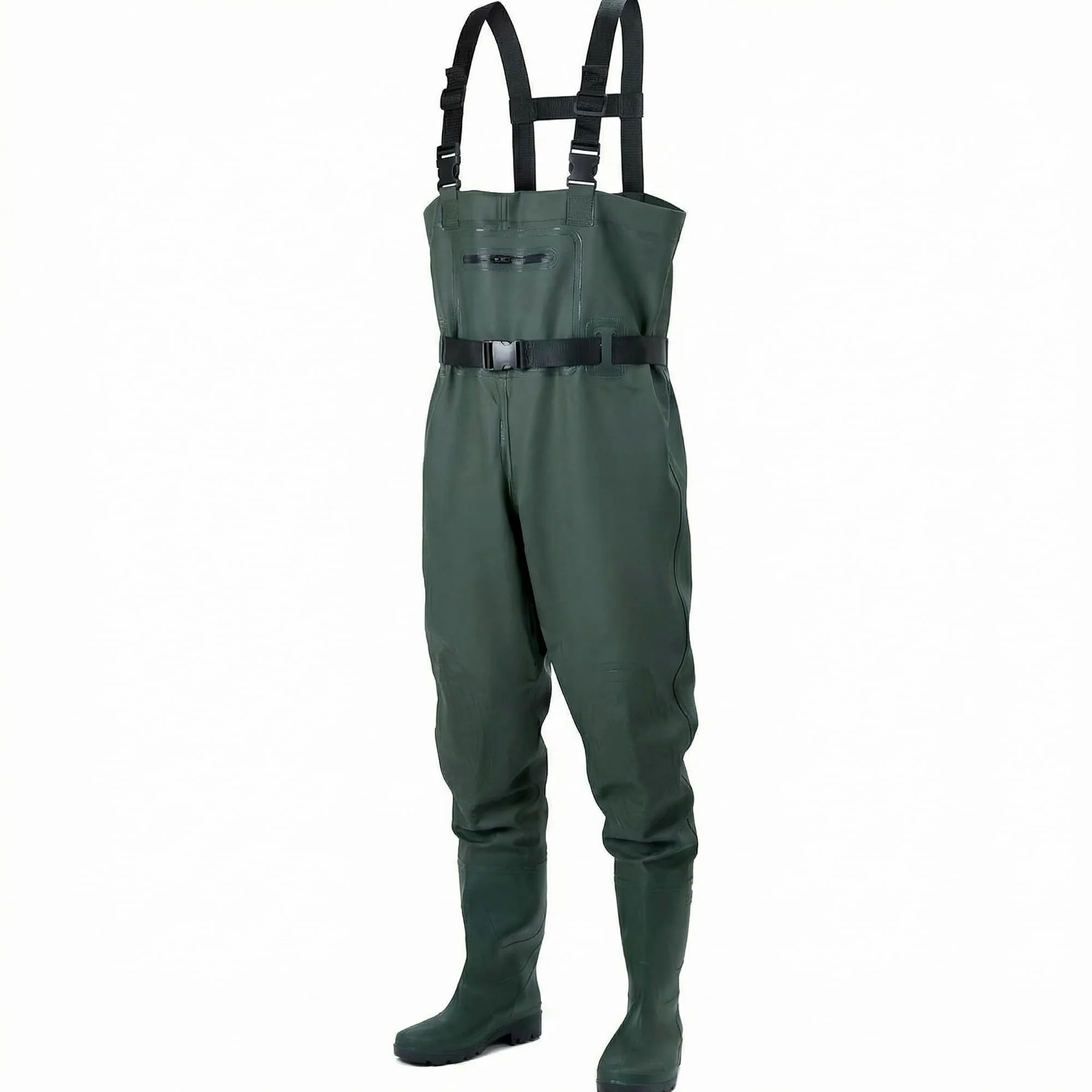 QWORK® Vadeadores de Pesca para Hombres y Mujeres, Vadeadores de Pecho para Estanque Impermeables y Transpirables con Botas, para Pesca, Caza y Agricultura