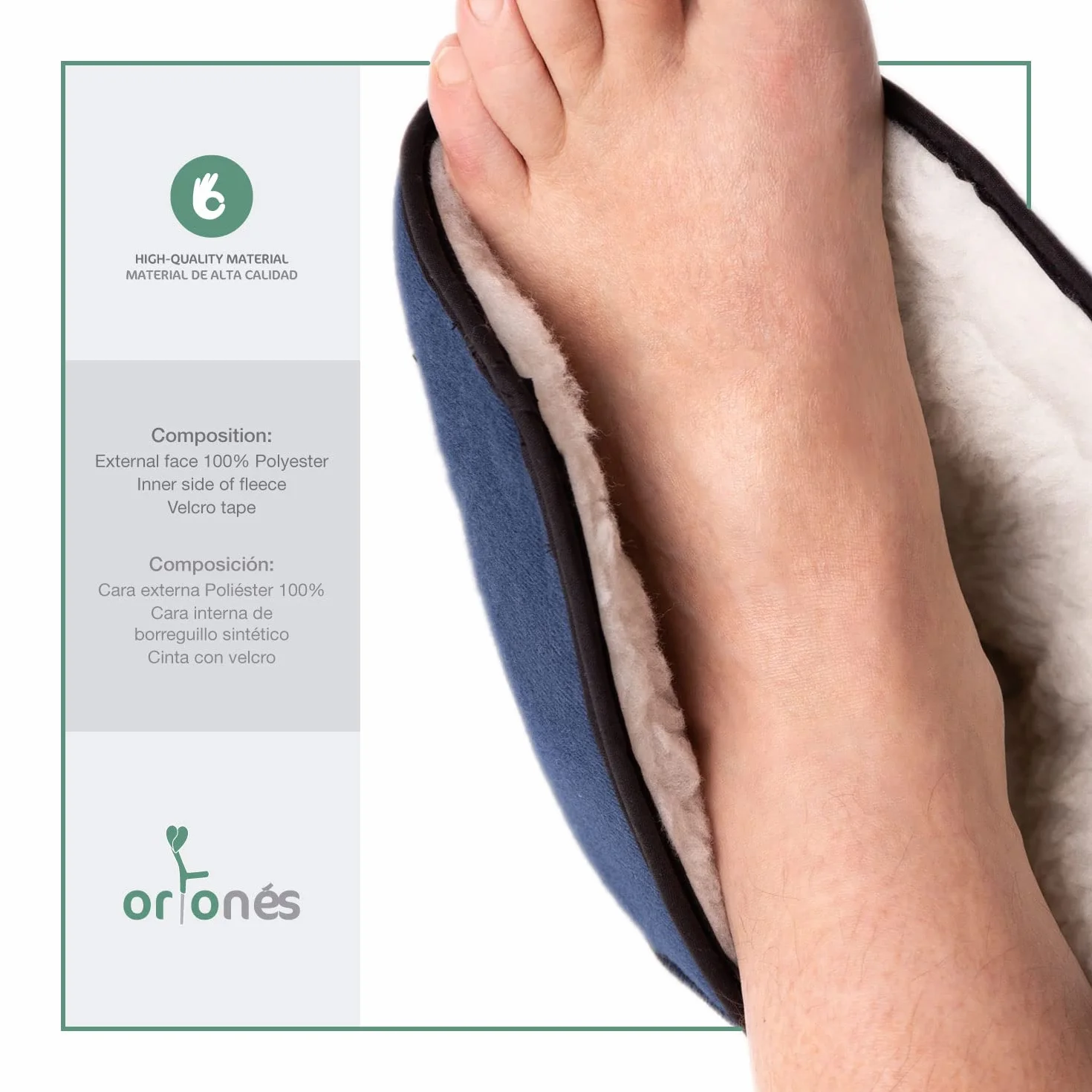 Taloneras Antiescaras – Protectores para Talón, Pie o Codo – Prevención de Úlceras por Presión – Talla Única, Azul Marino