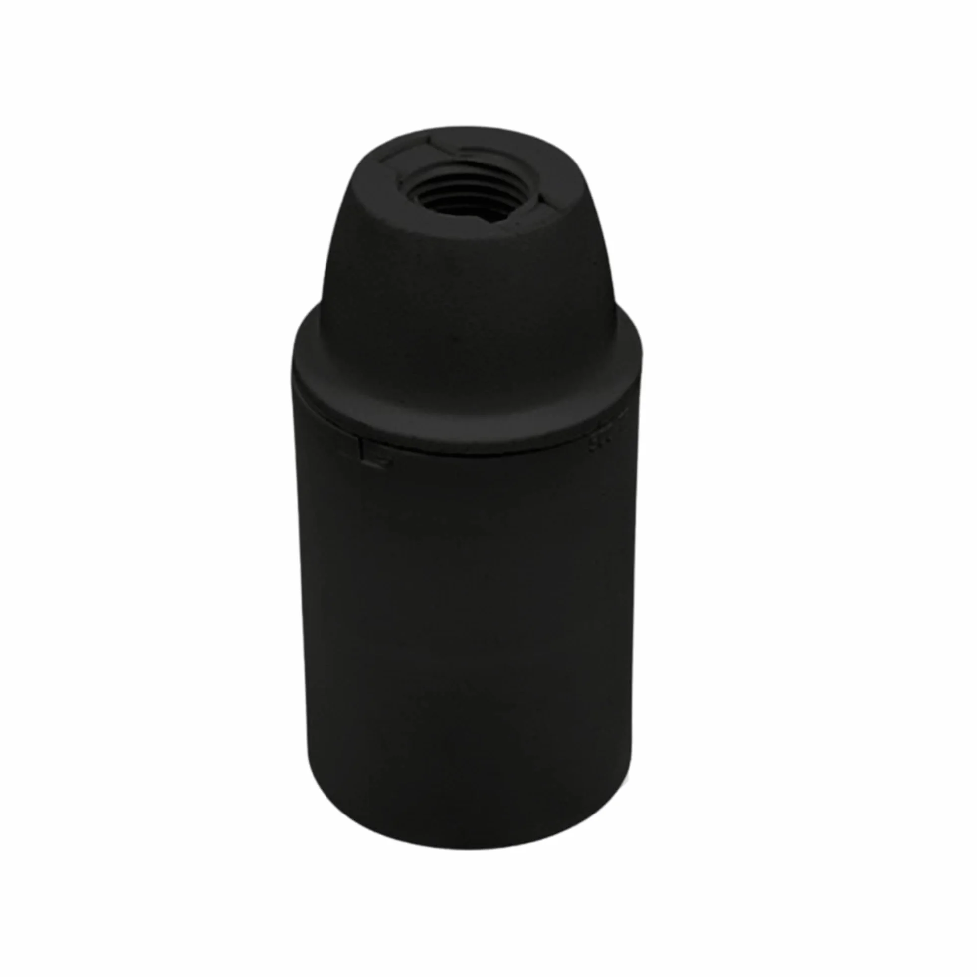 Portalámparas E14 Negro Casquillo pequeño liso Montaje M10x1 Base Bombilla Fabricación Italiana