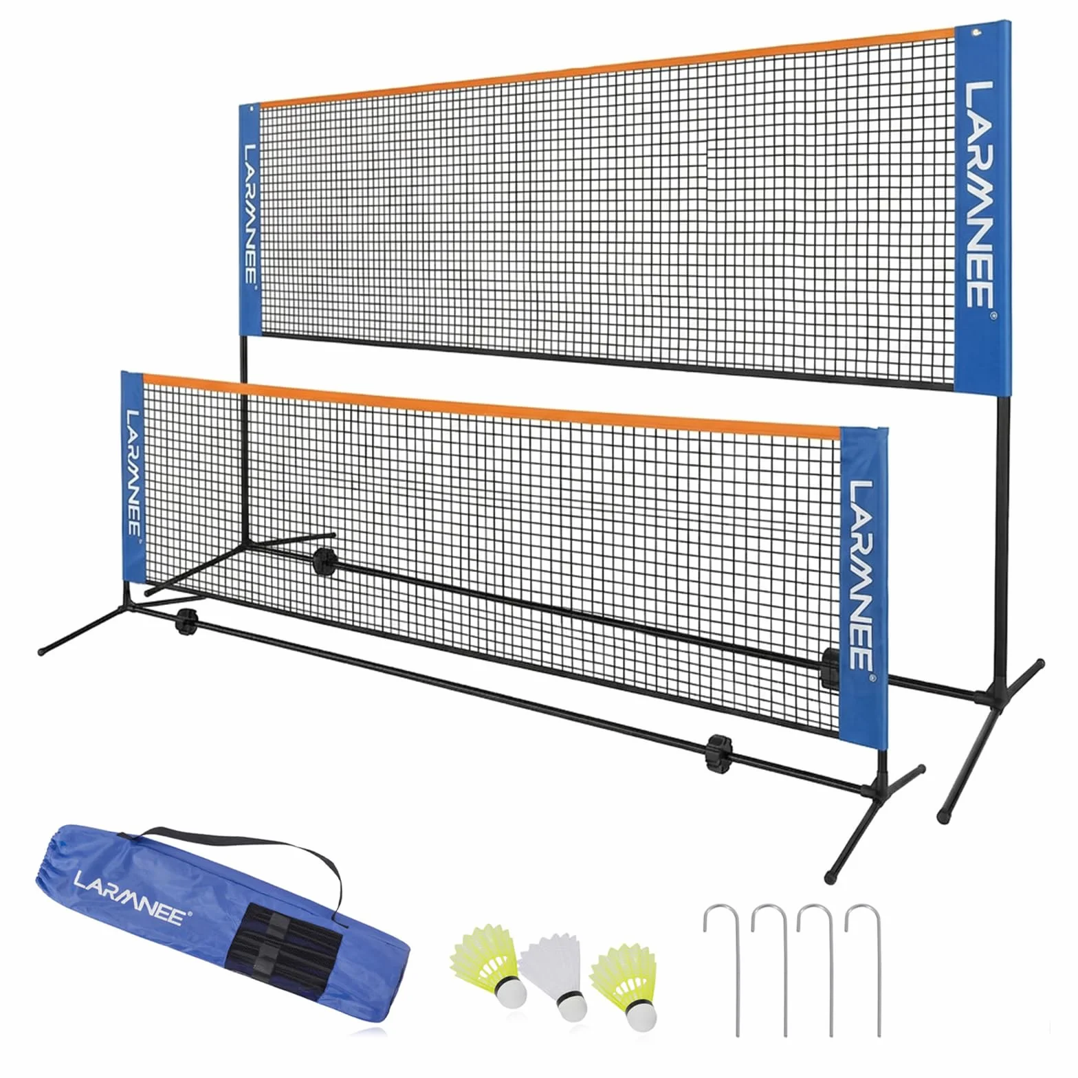 Red de Bádminton Plegable Ajustable Portátil para Exteriores LARMNEE