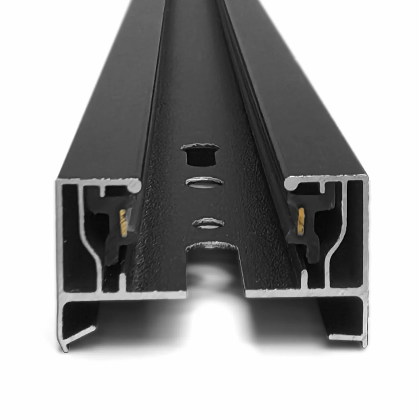 TRAXON LUXPOINT® Carril LED Monofásico 2 Metros 2 Hilos Negro
