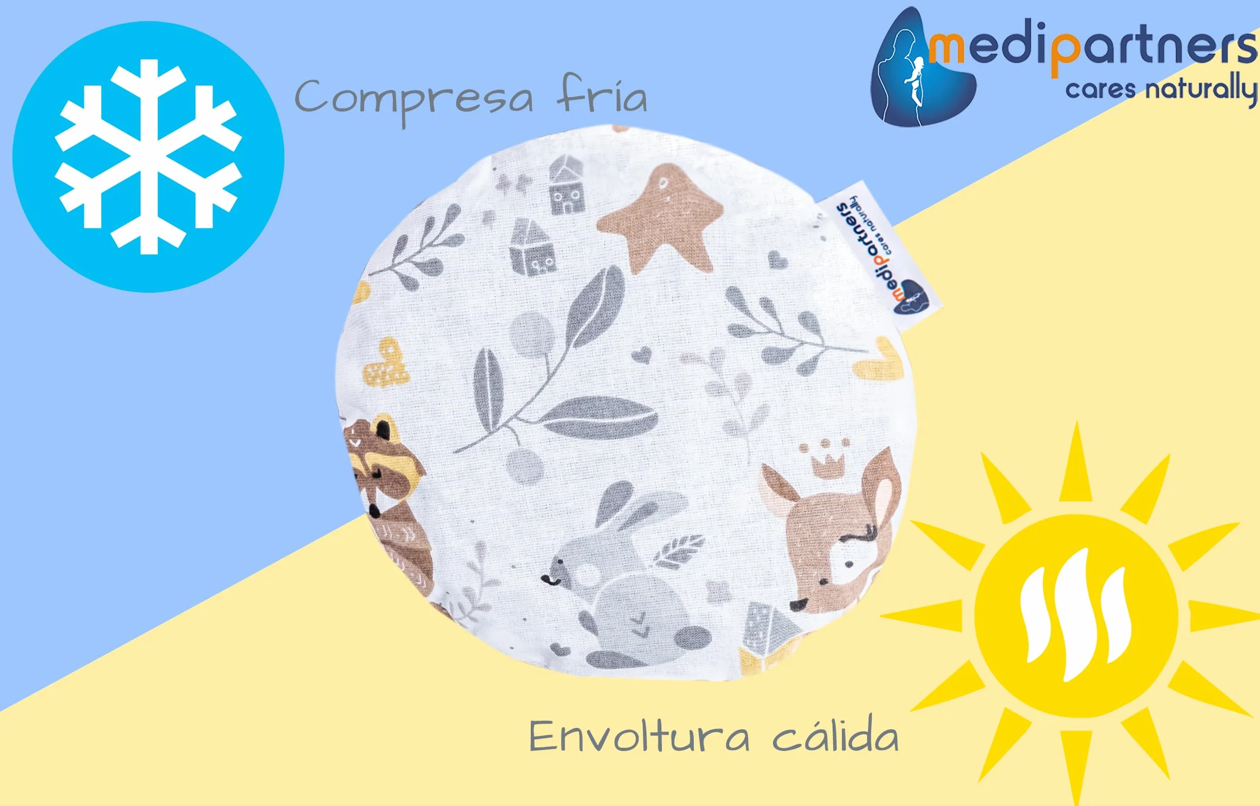 Saco de Semillas para Microondas 100% Algodón 15cm 180g Cojin Termico Ciervo