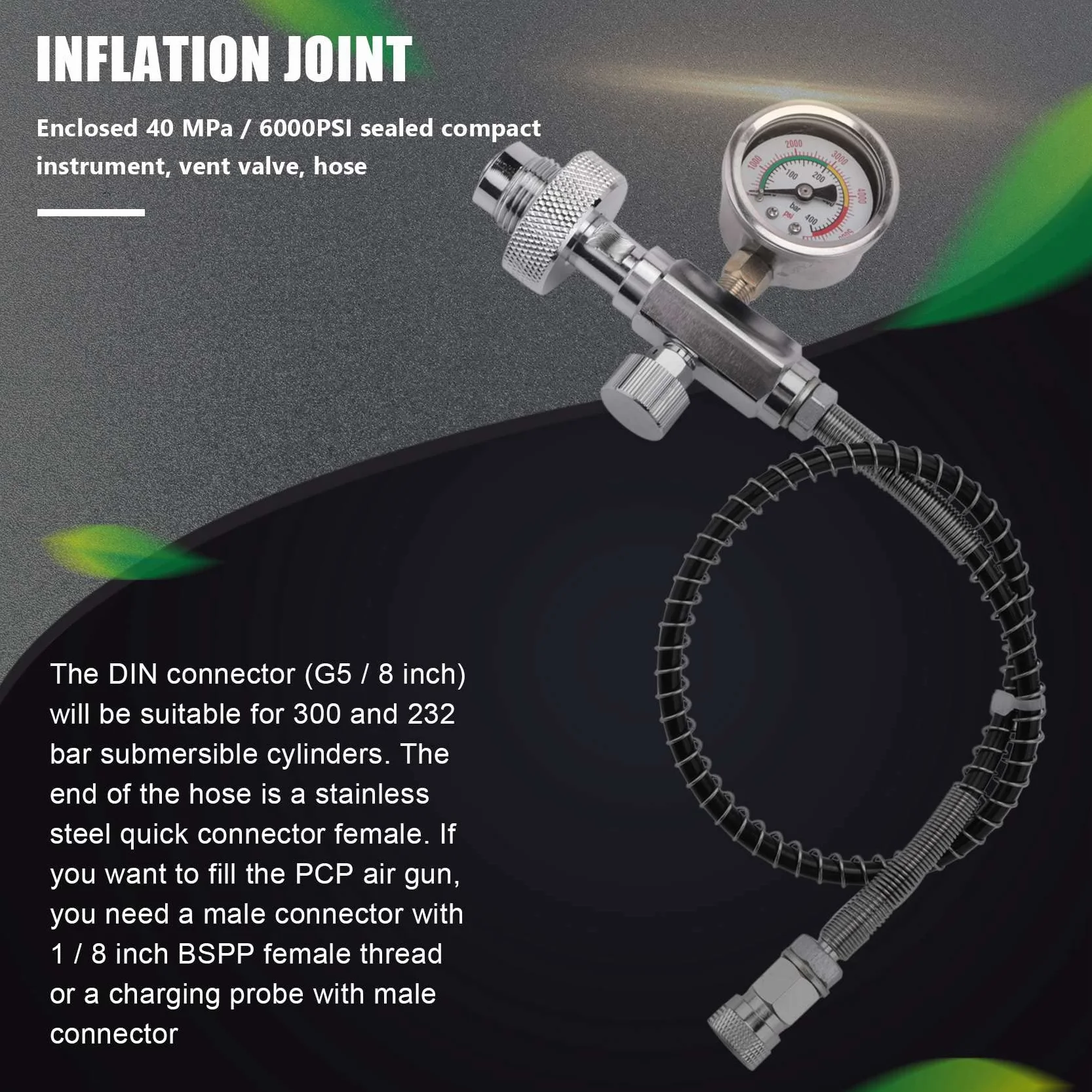 PCP Adaptador para cilindro de inmersión G5/8 DIN 50 cm
