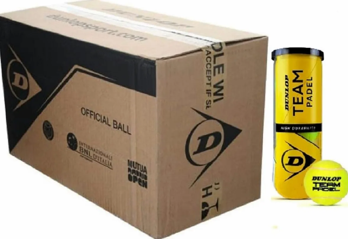 Dunlop- 24 Botes de Pelotas Padel Team, Cajon 24 Botes