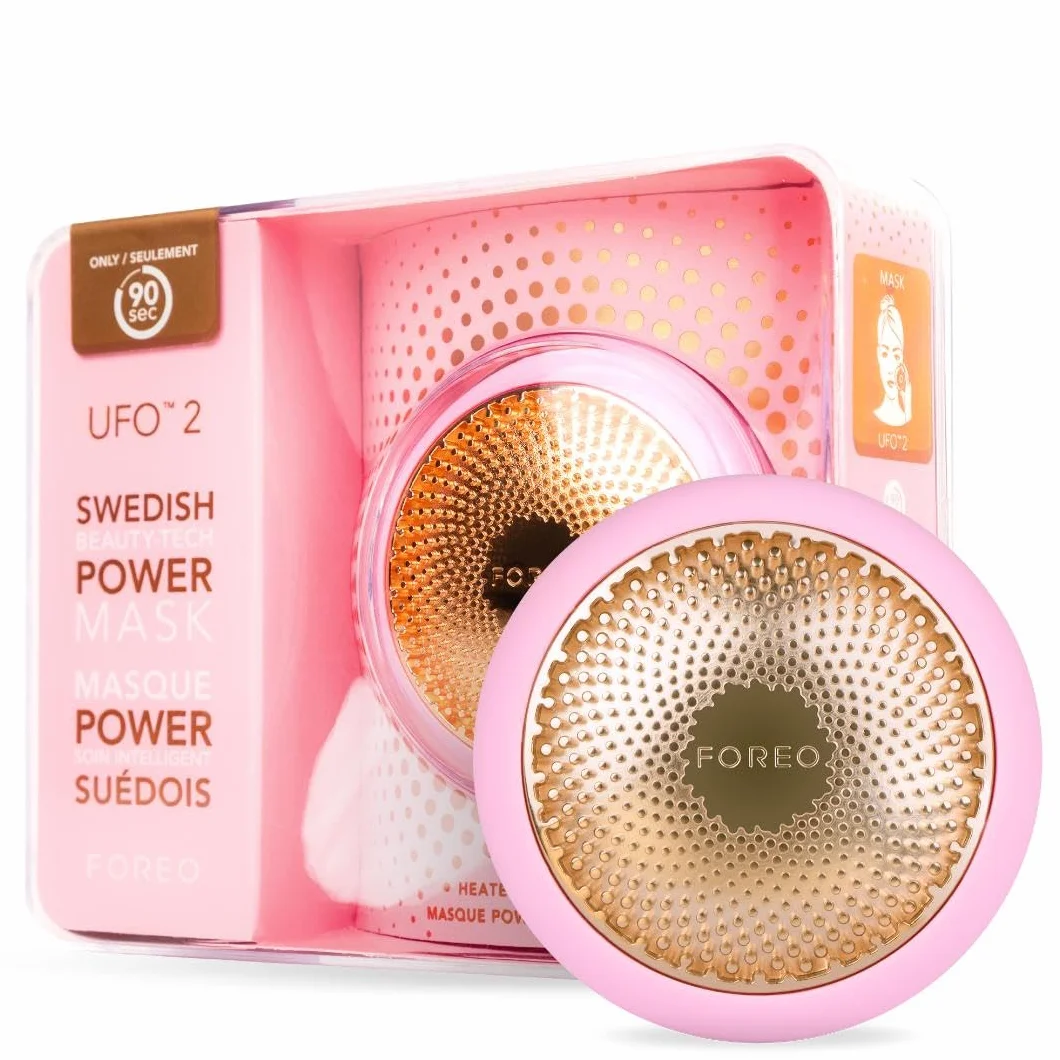 FOREO UFO 2 Mascarilla LED Facial Espectro Completo Terapia Luz Led Crioterapia Masajeador Pearl Pink