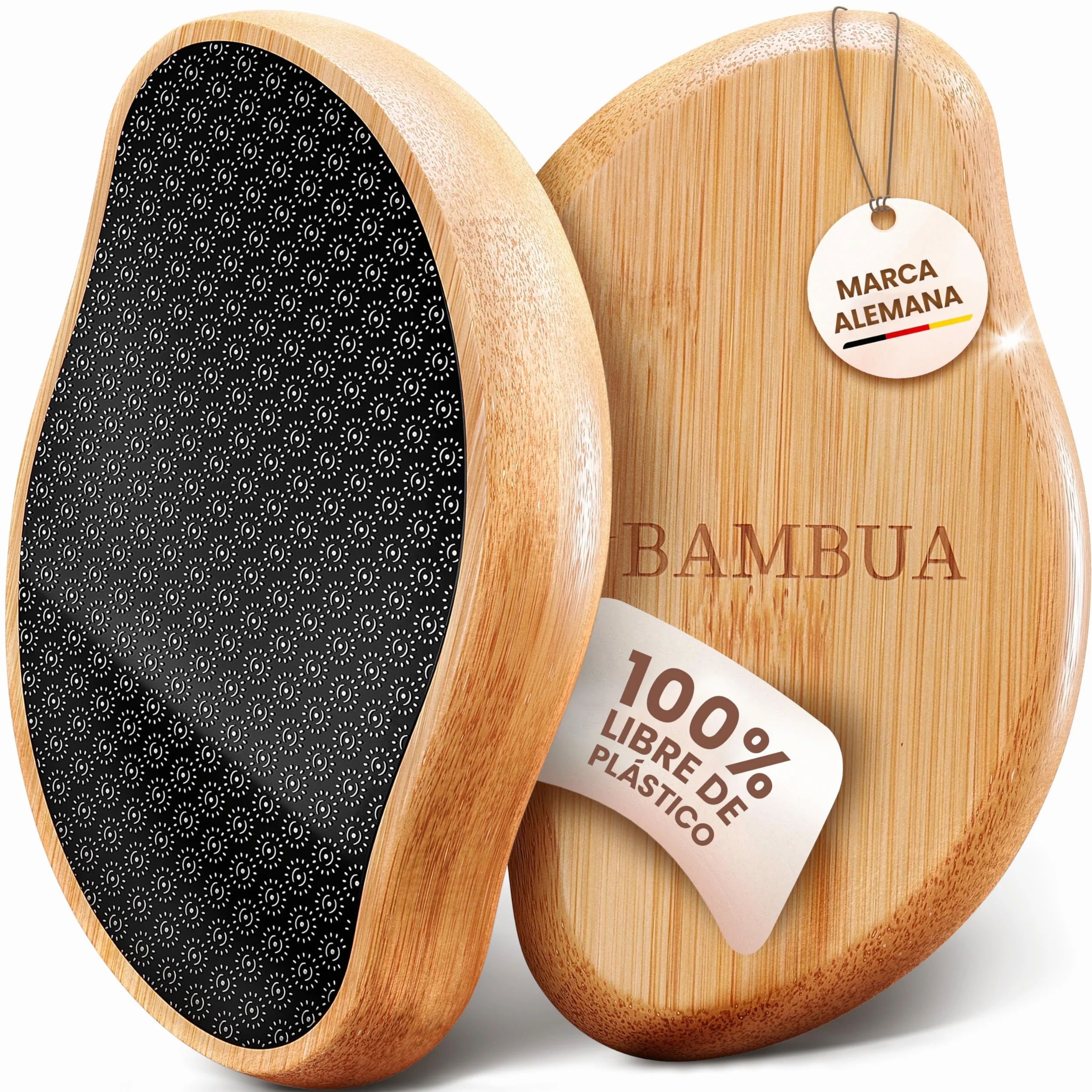 BAMBUA Lima Pies Durezas - Piedra Pomez Anti-Callos Vidrio Nano Eliminar Callos - Negro
