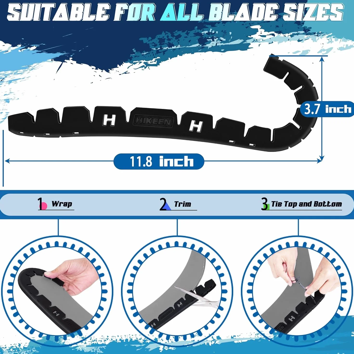 BOOSTEADY Protector de hoja con 25 lazos envolventes, protector de hoja de hockey resistente al desgaste para entrenamiento fuera del hielo, hockey callejero, hockey sobre hielo universal, apto para