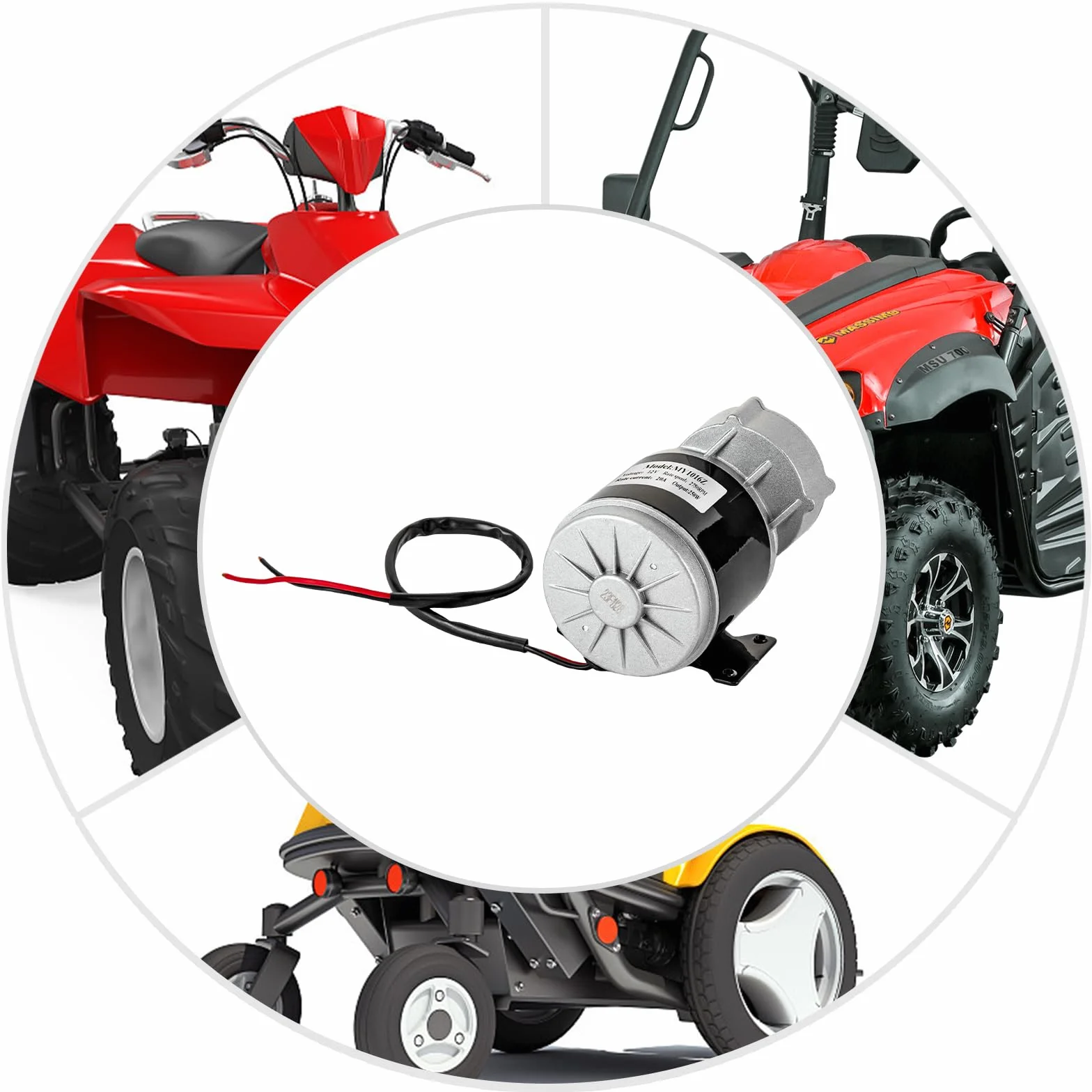 Motor eléctrico 12V 250W reductor engranajes escobillas 2750 rpm bicicleta eléctrica scooter