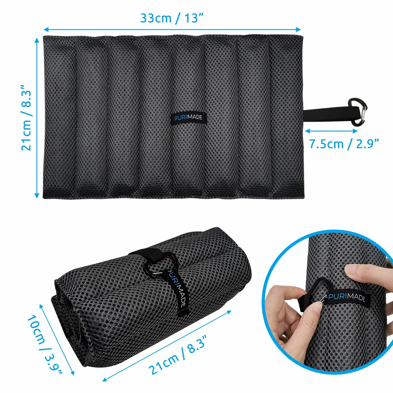 Bolsas de Bambú Purificadoras de Aire 300g - Deshumidificador Natural Reutilizable con Carbón Activado para Coches, Armarios y Baño