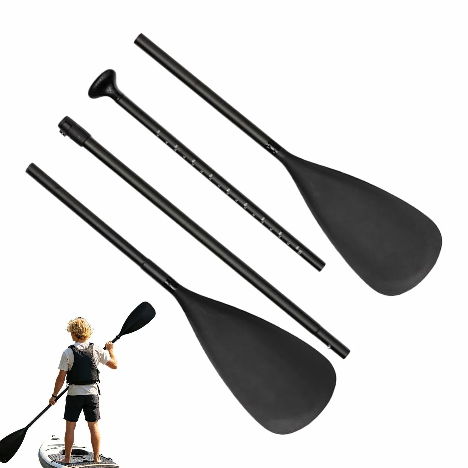 Pala del Kayak de la Pesca Tabla De Paddleboard Ligera Portátil Ajustable | Remo Flexible para Kayakismo, Bote y Canoa Para Remar, Paddle Surf, Bogar, Flotar, Piragüismo, Navegación, Kayak, Agua Y