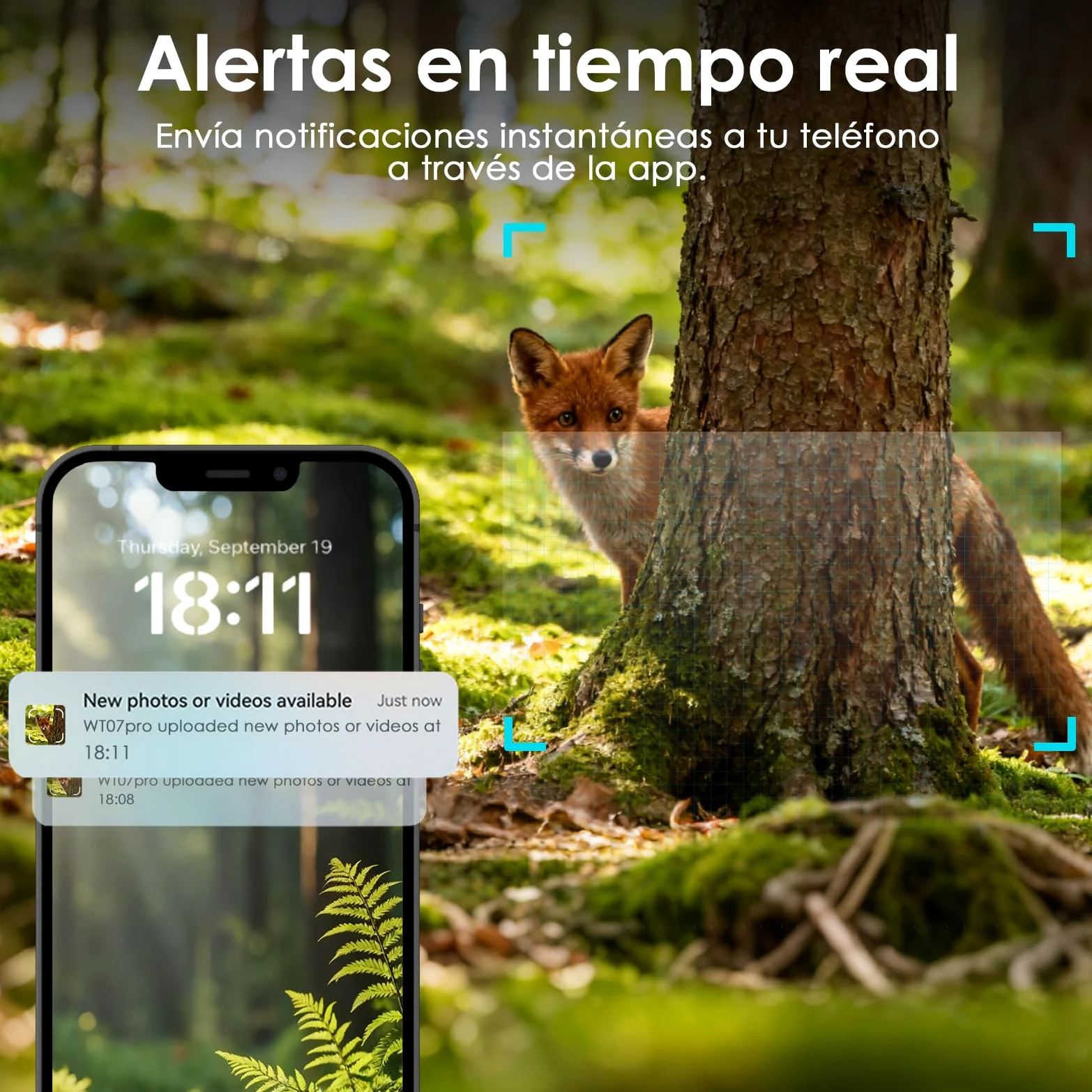 WOLFANG Cámara de Caza 4G, Cámara Fototrampeo 48MP 2K, 5200 mAh Batería, Nocturna 850 NM LED IR con 0,2 s Activación, Cámara Caza Impermeable IP66 para Vida Silvestre