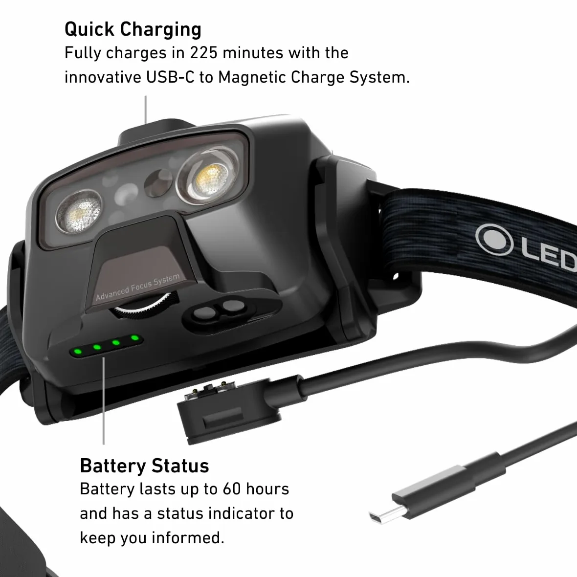 Ledlenser HF6R Signature Rechargeable Head Torch, 1000lm, 170m Beam, IP68 | Enfoque ajustable, hasta 60h de autonomía, 7 modos con RGB, 135g, frontal estanco, ideal para camping, senderismo | 2023
