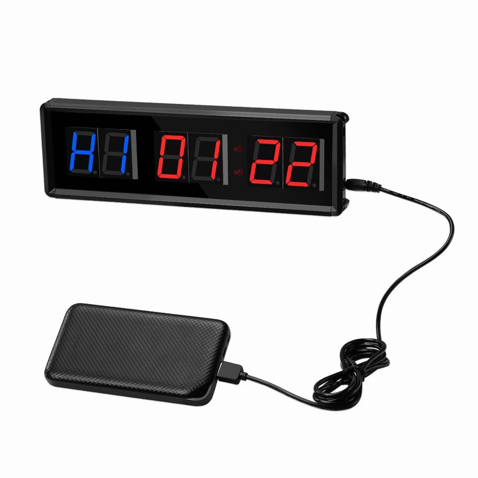 Temporizador De Entrenamiento Gimnasio Portátil, Reloj Fitness con Cuenta Atrás/Arriba, Cronómetro Intervalos Garaje Deportivo Remoto Precision Timing