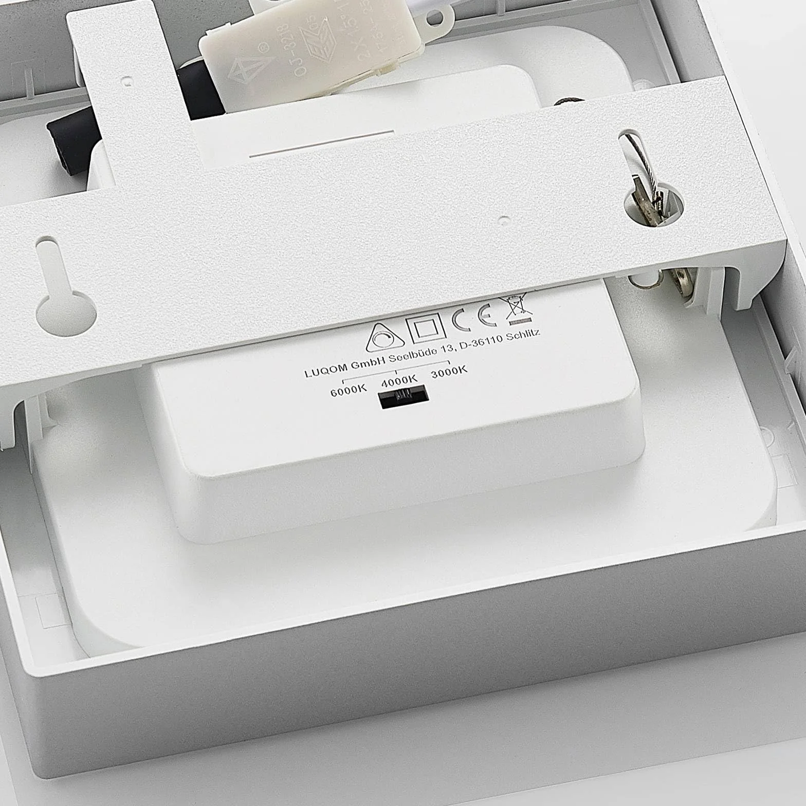 Lámpara de techo LED Alette gris aluminio baño 1 llama plafón