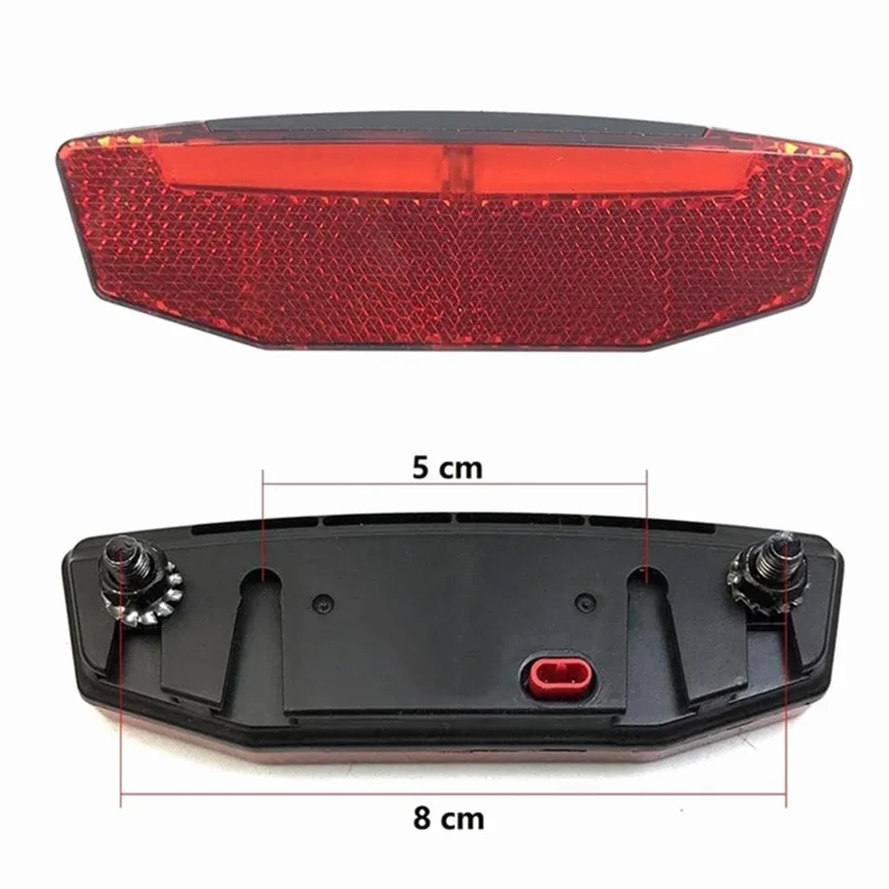 Luces para Bicicleta Eléctrica de 6-60 V, Luz Delantera y Trasera, Transmisor de Velocidad, Cable de 180 cm para Lámpara de Bicicleta con Motor de Transmisión Media Tsdz2