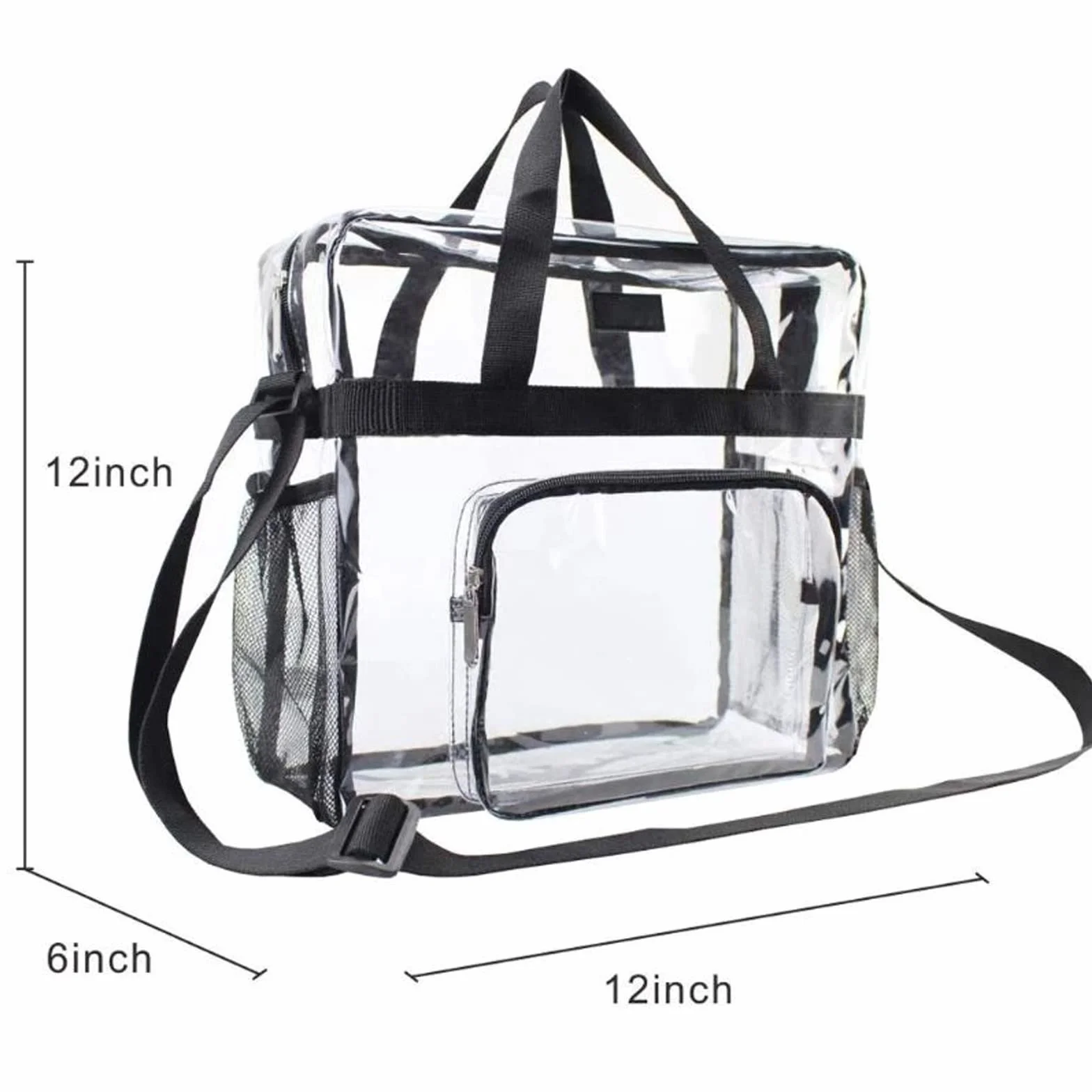 Bolsa transparente Bolsa transparente de PVC BolsaTransparente Aprobada por el Estadio Bolsa de Viaje Portátil de Maquillaje para Trabajo,Juegos Deportivos y Conciertos,30 x 30 x 15cm