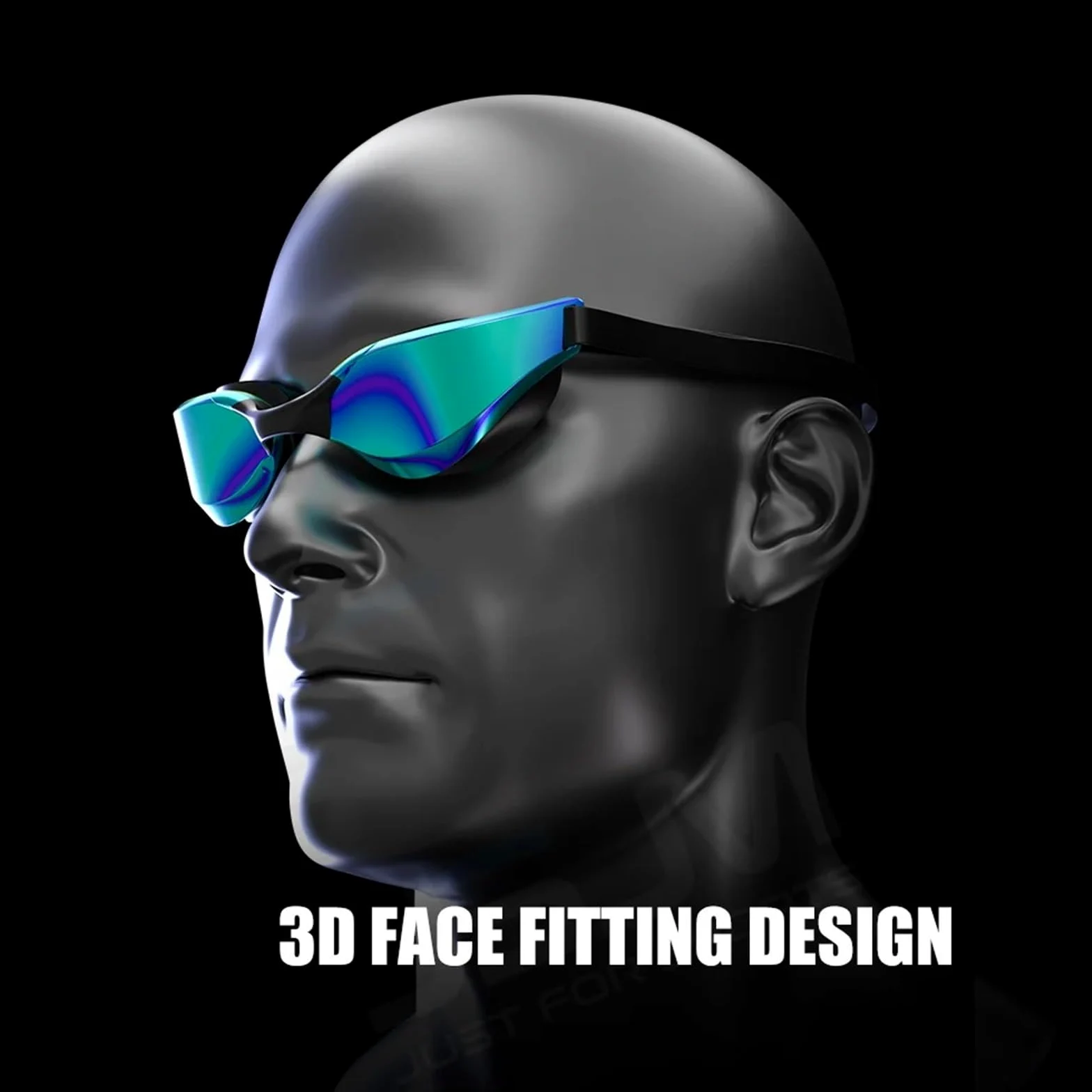 Gafas de natación antivaho for adultos Para Deportes | Hombres Mujeres con lentes gran angular HD Gafas de natación de silicona ajustables impermeables