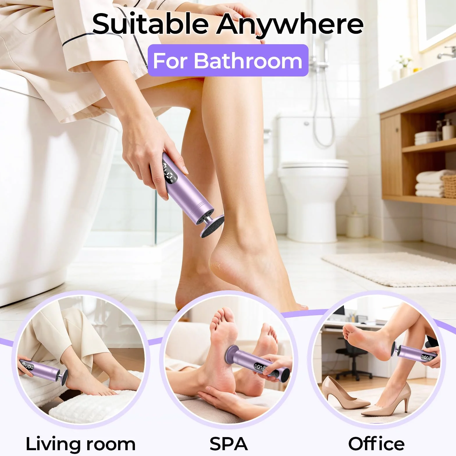 Lima Pies Electrica 2 en 1 Pedicura Profesional Quita Durezas Recargable Removedor de Callos