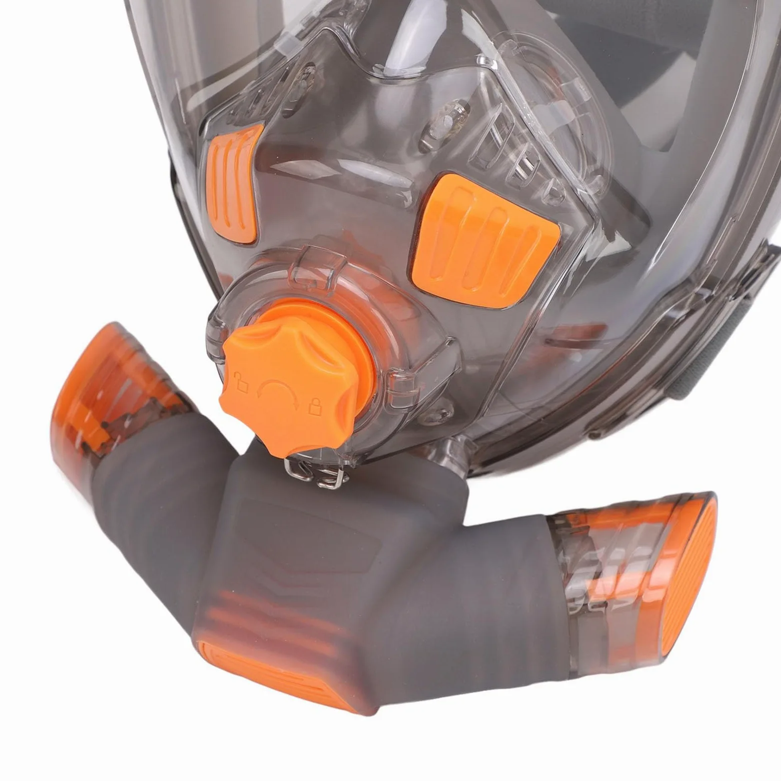 Gafas de Snorkel Plegables Panorámicas de Cara Completa con Tubo de Respiración para Buceadores de Silicona para PC (S M)